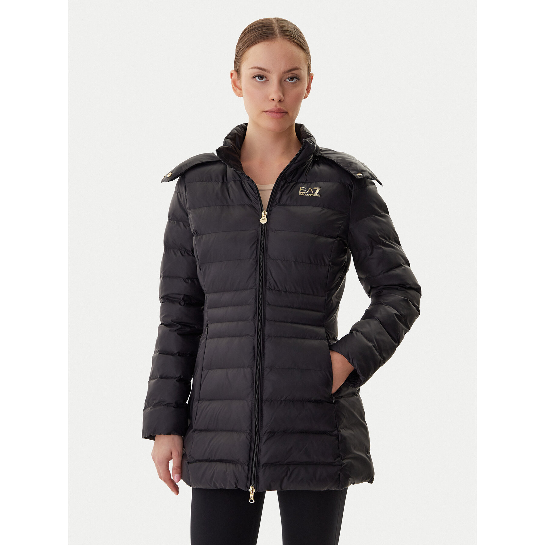 EA7 Emporio Armani Winterjacke 7W000685 AF12475 UC001 Schwarz Slim Fit