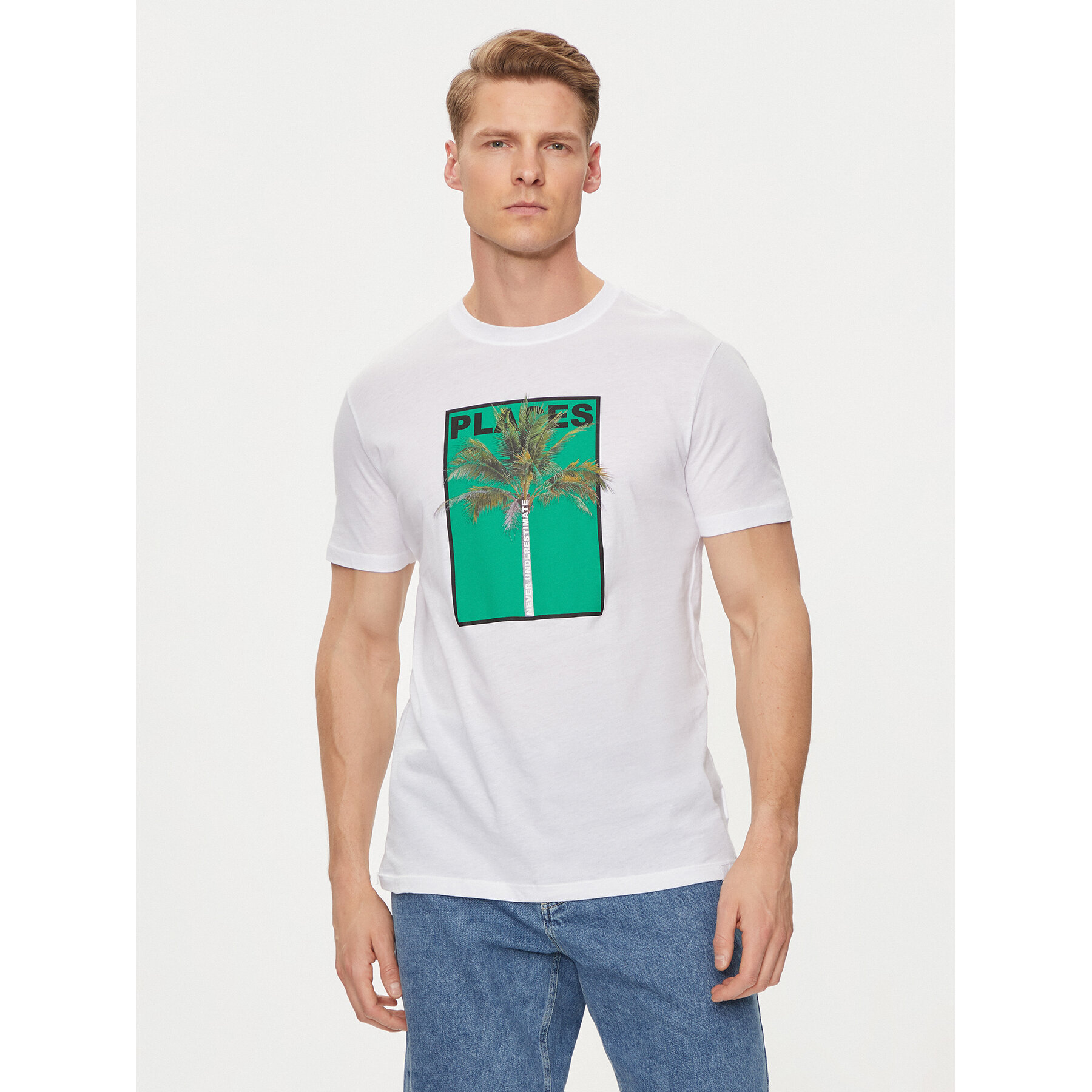 United Colors Of Benetton Póló 3P7XU108X Fehér Regular Fit