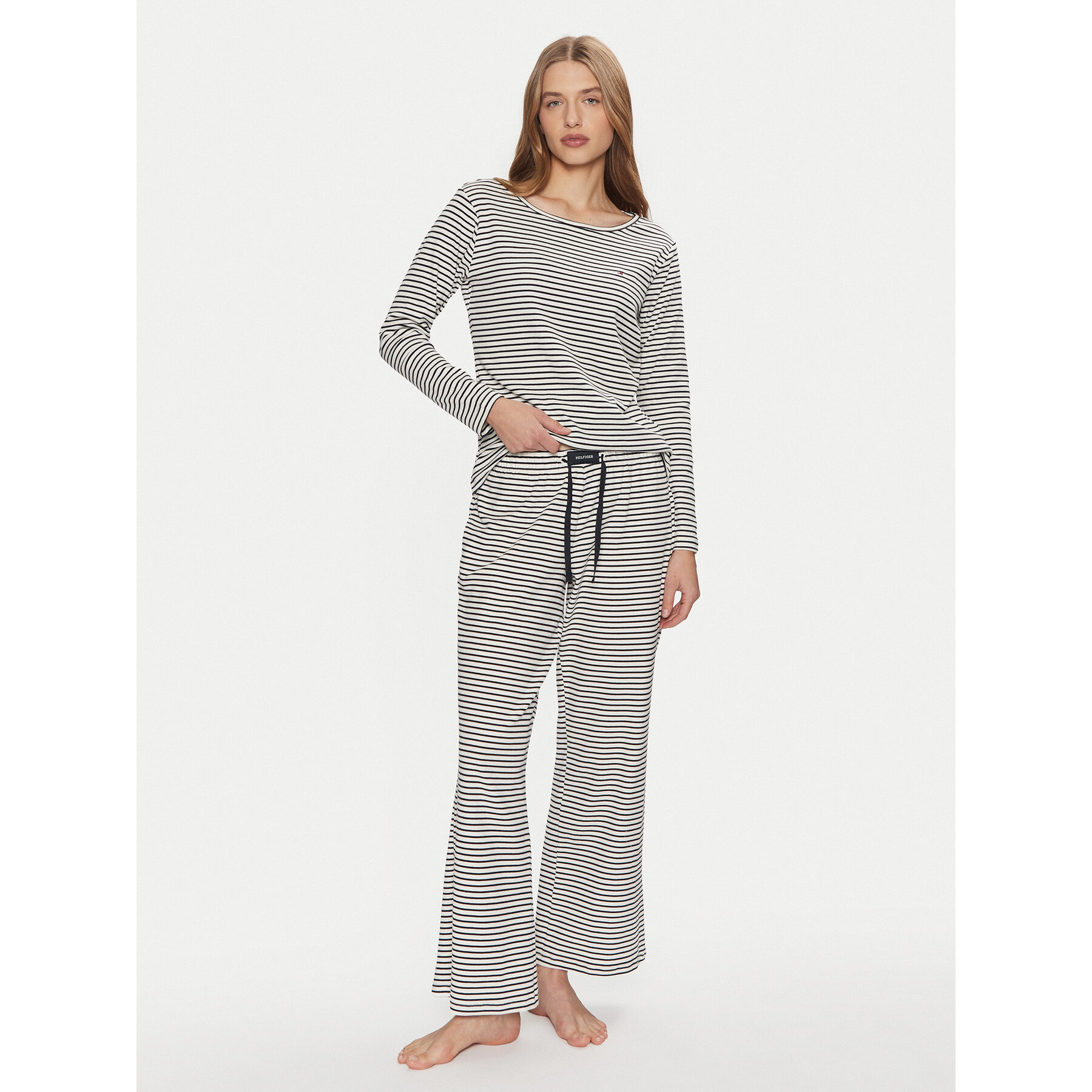 Tommy Hilfiger Pizsama UW0UW05556 Sötétkék Regular Fit