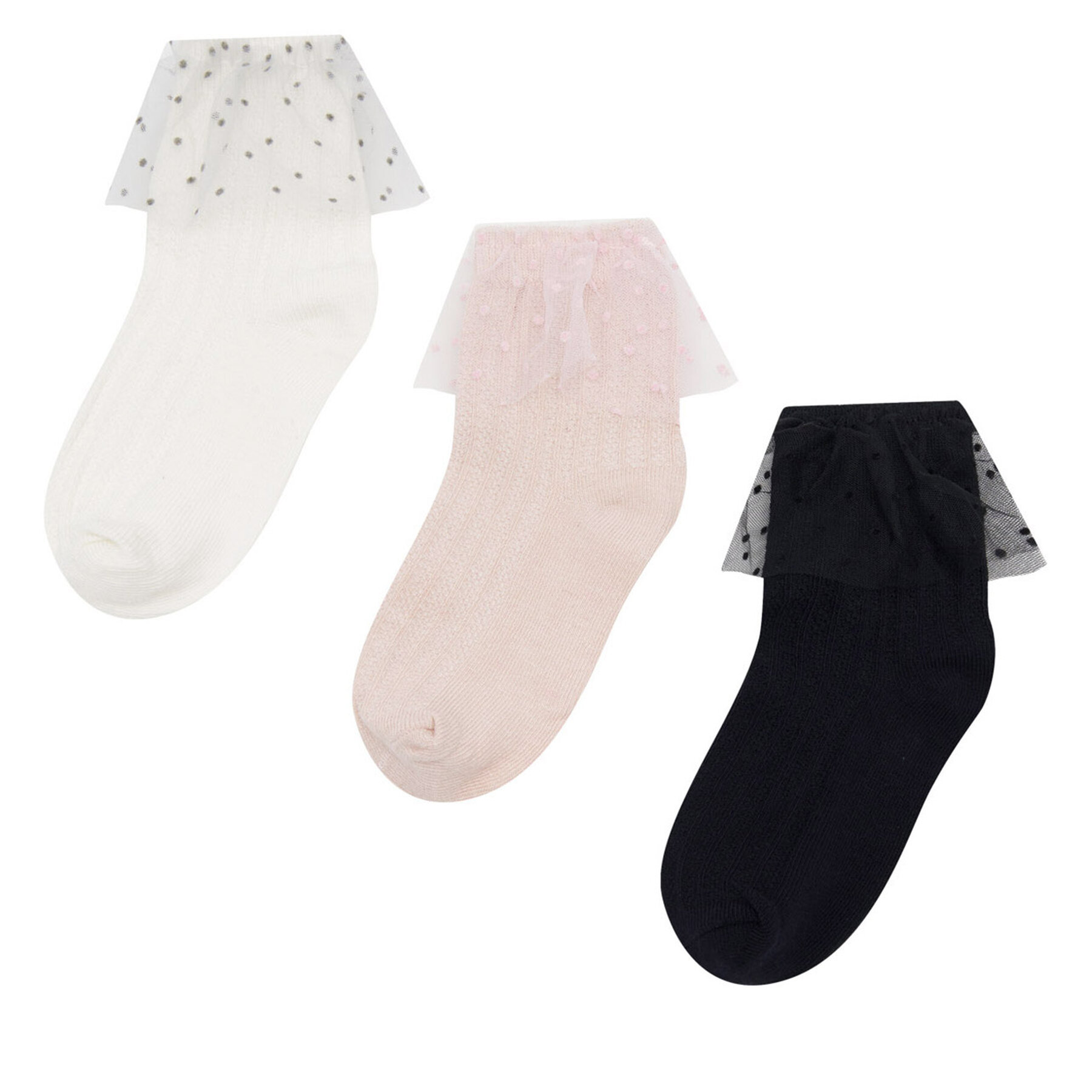Zestaw 3 par wysokich skarpet dziecięcych Nelli Blu, Rozmiar 31-33 Kolorowy 7KB-004-SS24 (3-PACK)