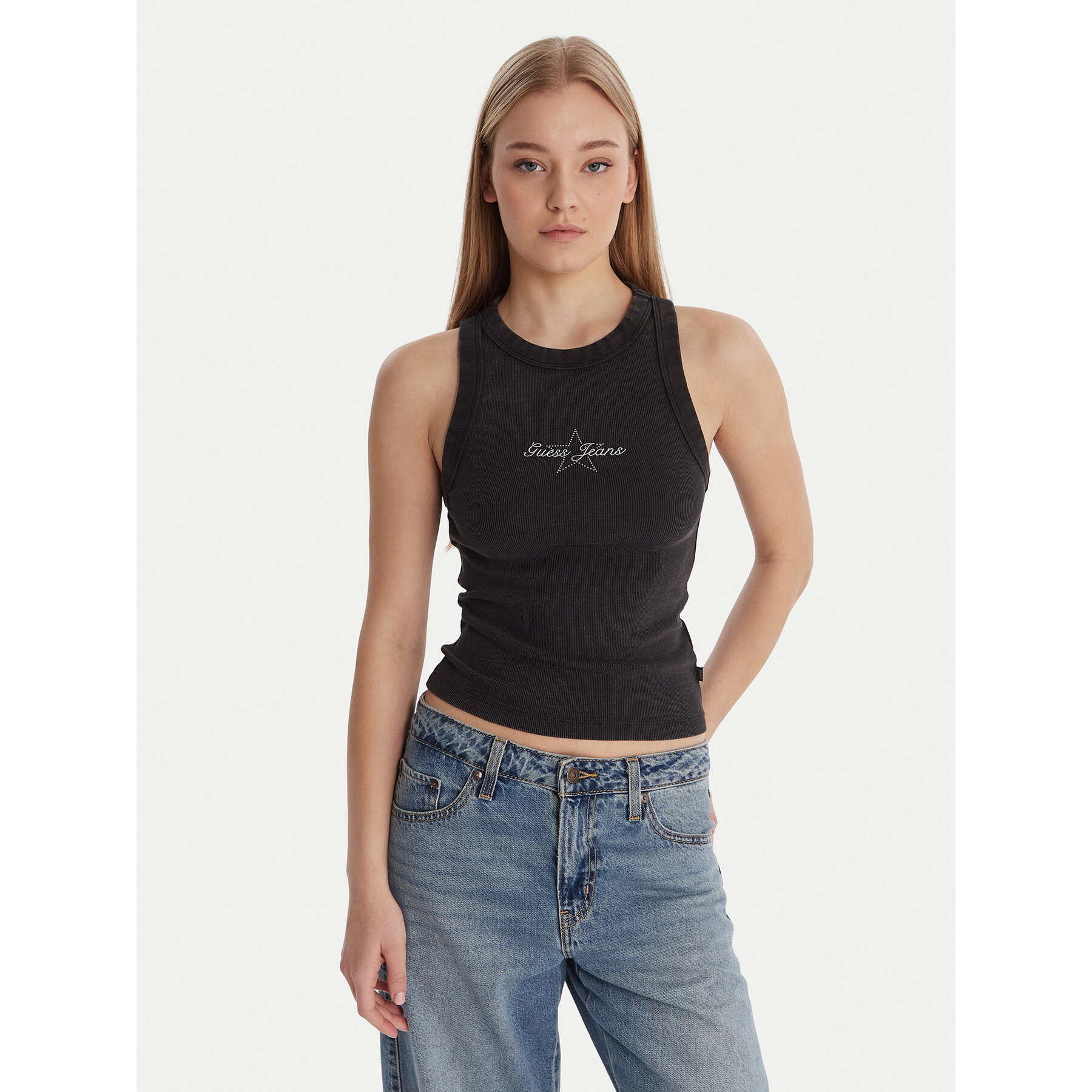 Guess Jeans Top 180345 Crna Classic Fit
