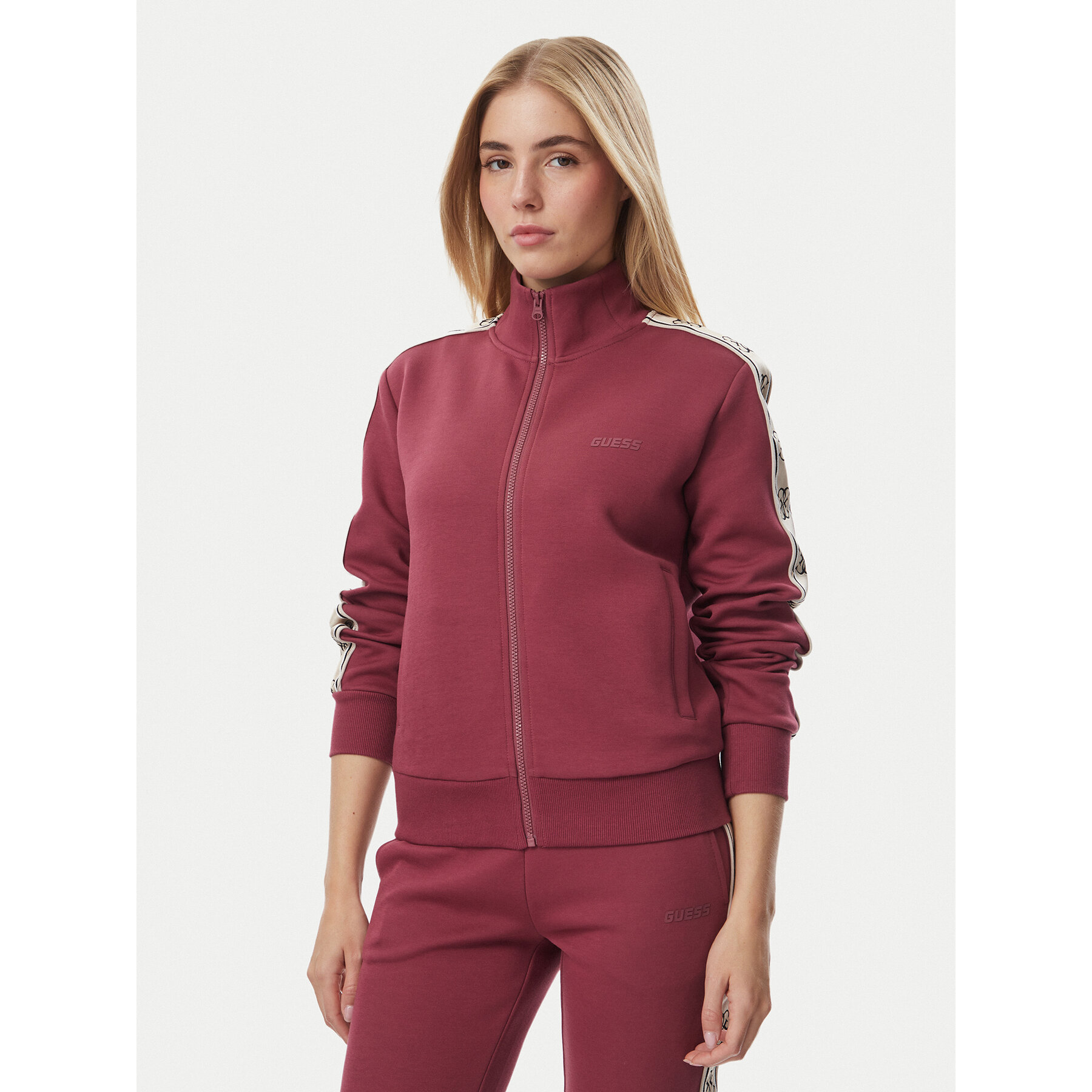 Guess Sweatshirt V2YQ16 KB3P2 Dunkelrosa Regular Fit