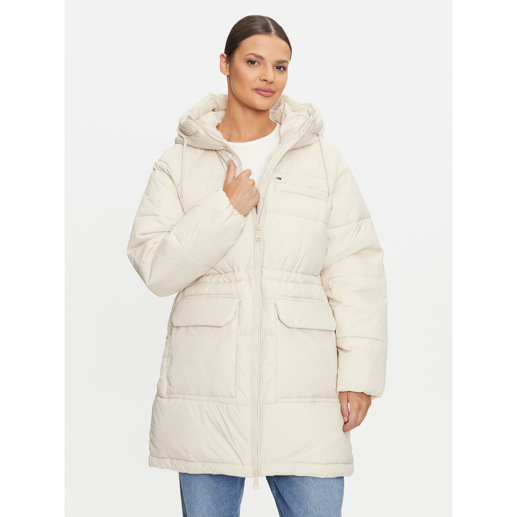 Tommy Jeans Winterjacke Vail DW0DW18842 Beige Regular Fit