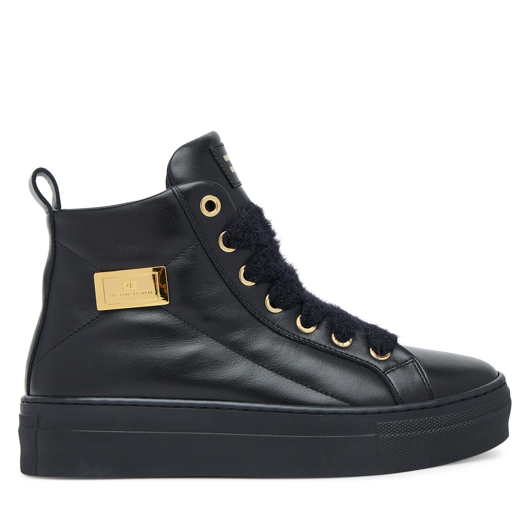 Stivaletti Elisabetta Franchi High Top Lace UP F4-A9E-0362-1251930 S Nero