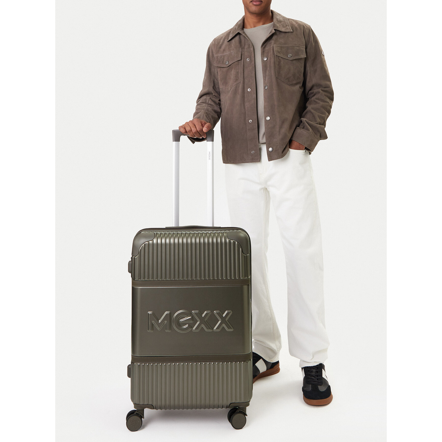 Valiză medie MEXX CEO-MEXX-037-M-SILVER Argintiu