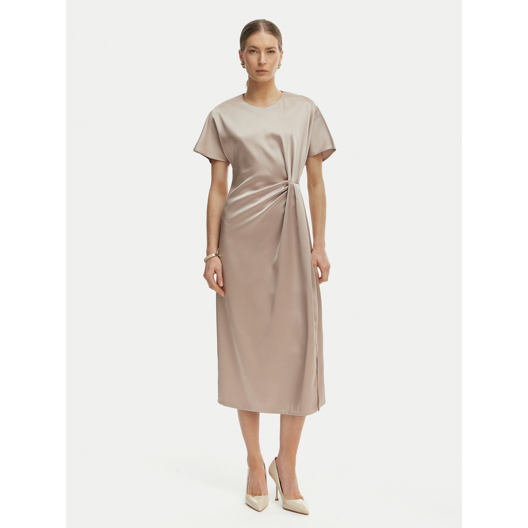 Rinascimento Coctailkleid CFC0127457003 Beige Regular Fit
