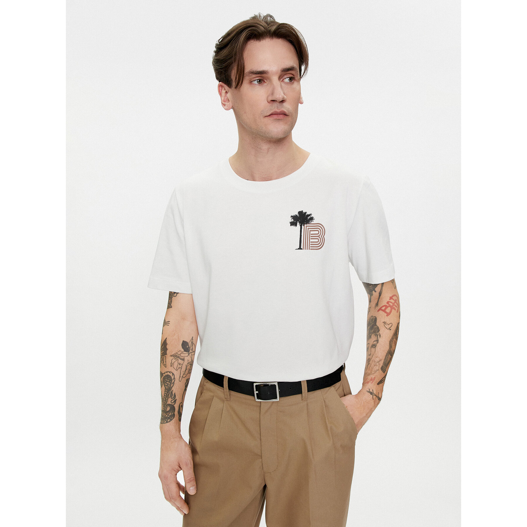 Baldessarini T-Shirt B4 20075/000/5199 Λευκό Regular Fit