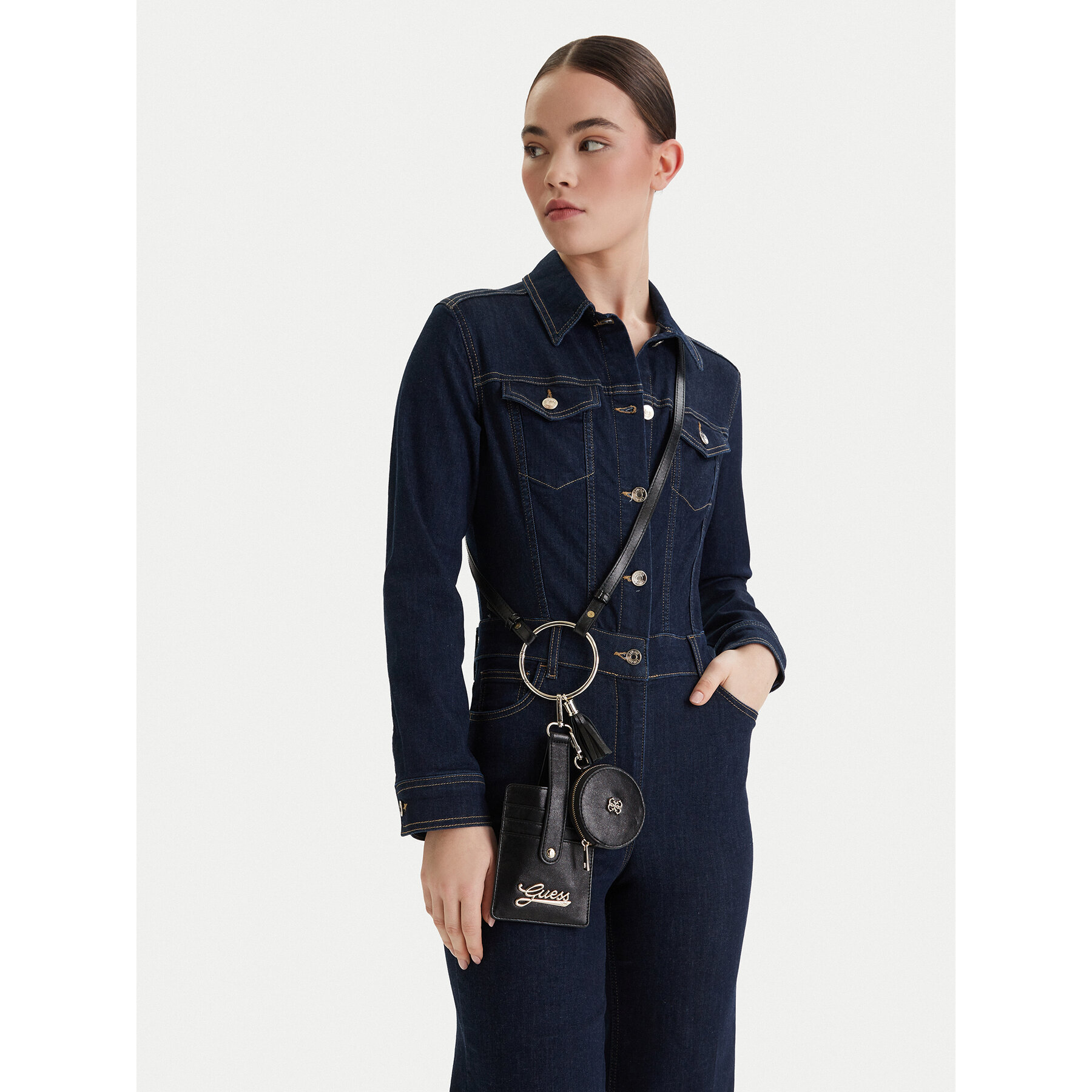 Geantă pentru telefon Guess J6RZ12 W4090 Negru