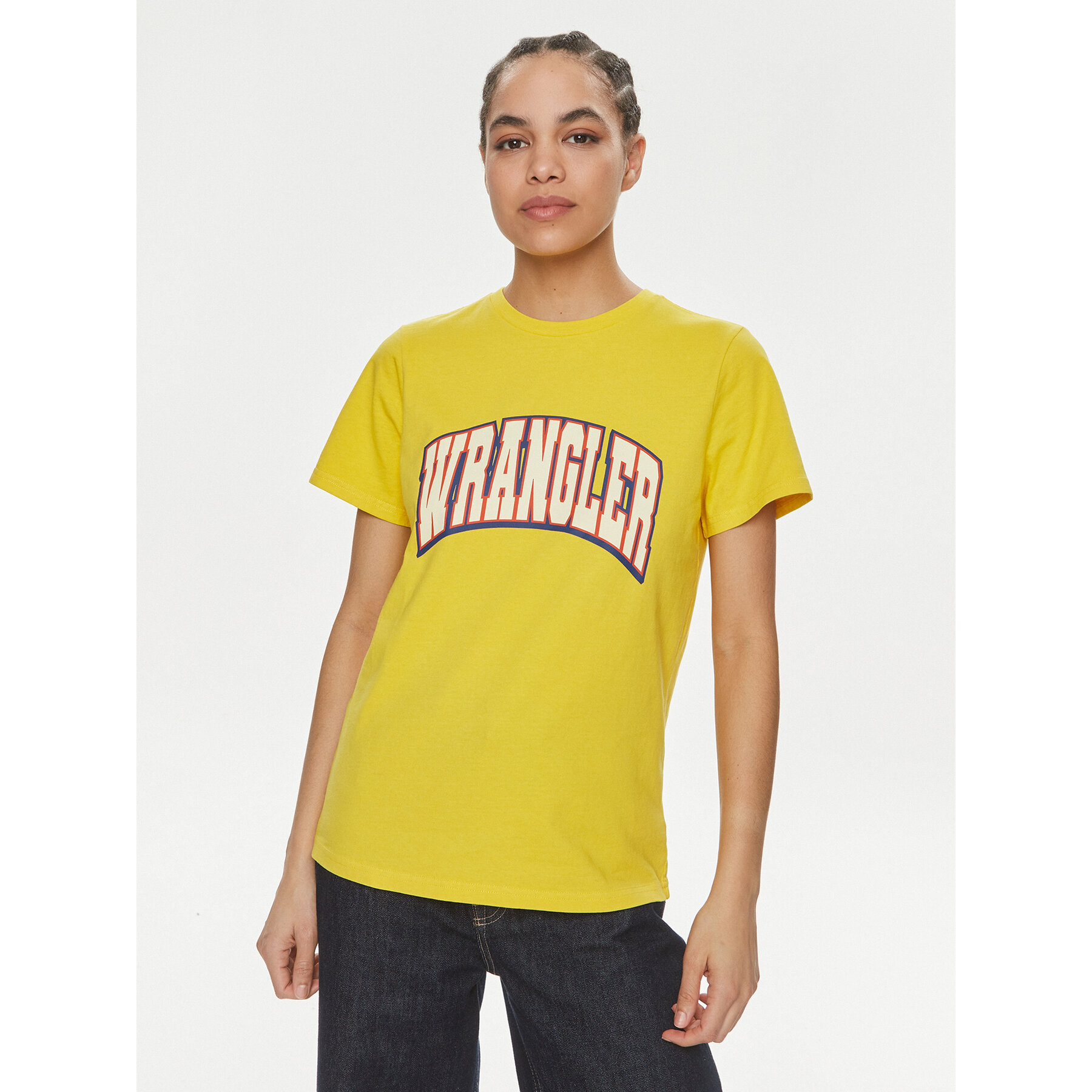 Wrangler T-shirt Varsity 112350189 Giallo Regular Fit