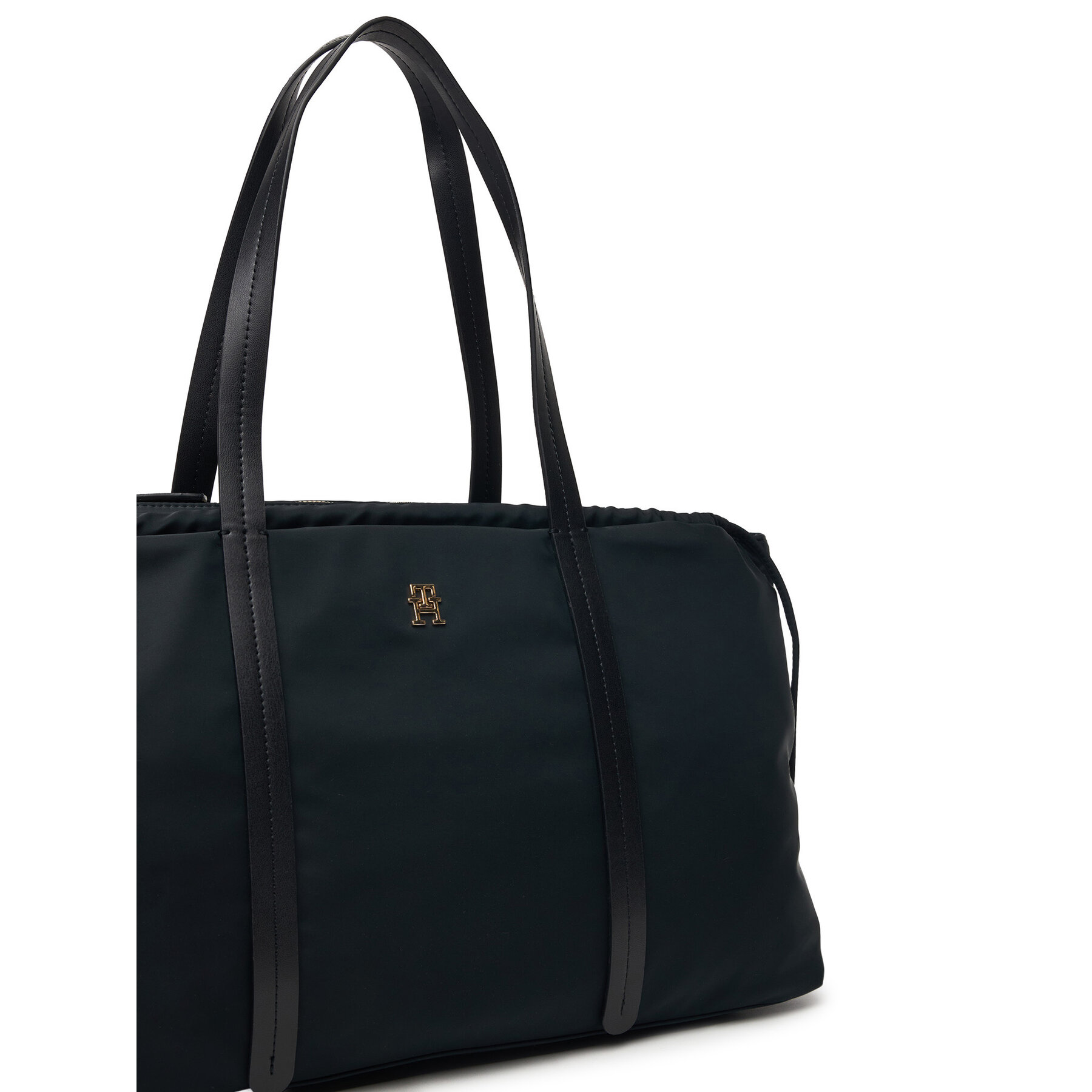 Geantă Tommy Hilfiger Th Soft Nylon Hobo AW0AW18994 Negru