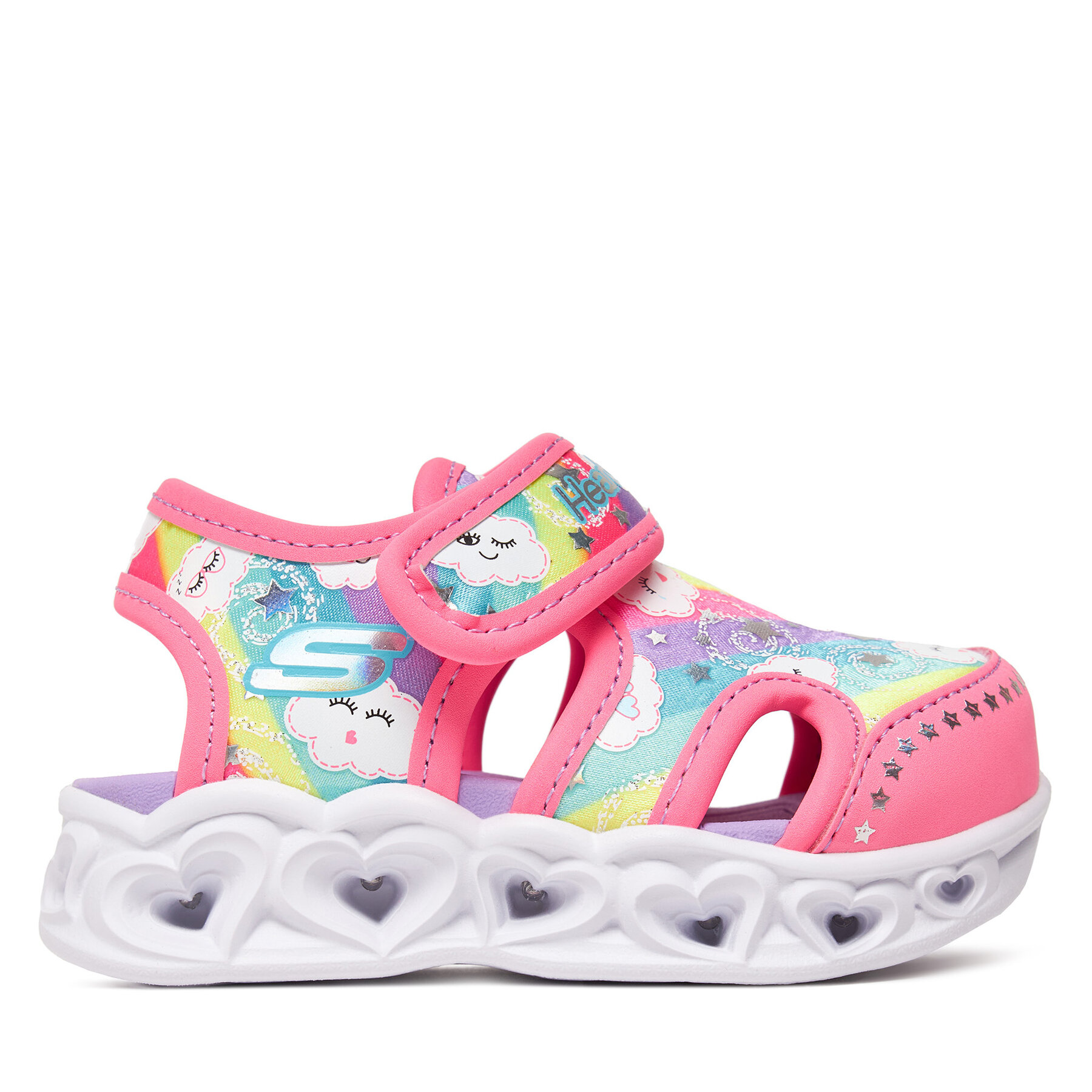 Sandale Skechers Heart Lights Sandals-Cutie Clouds 302977N/HPMT Roz