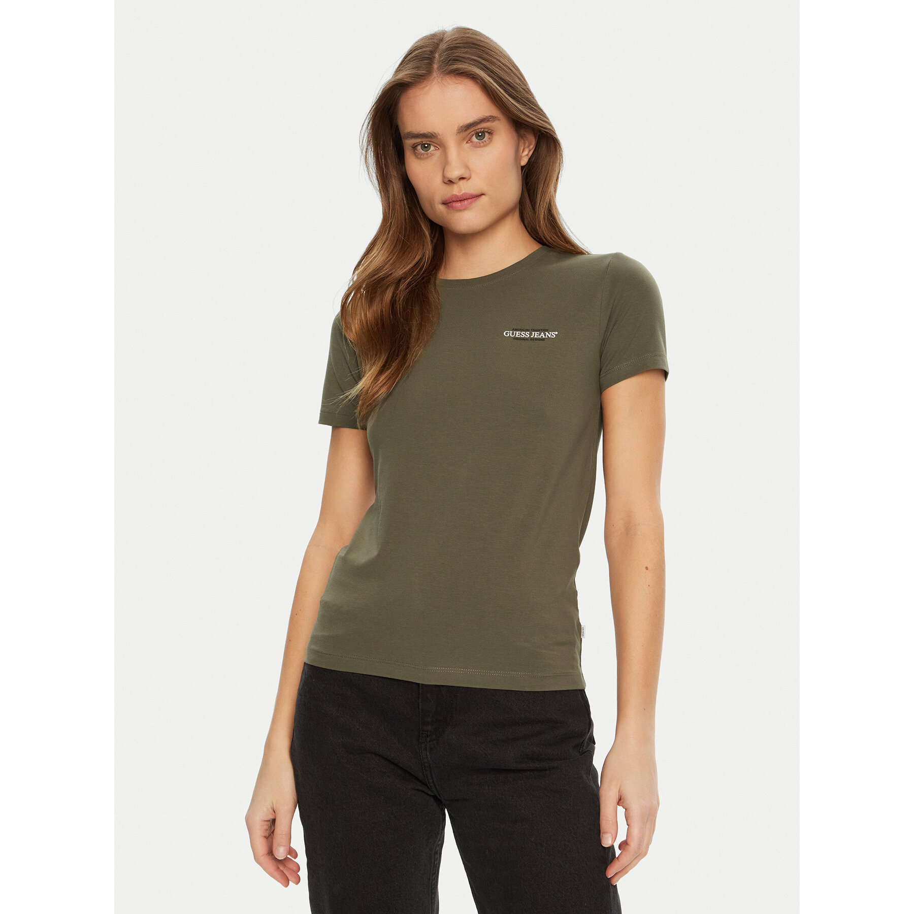 Guess Jeans Póló W4YI02 J1314 Zöld Regular Fit