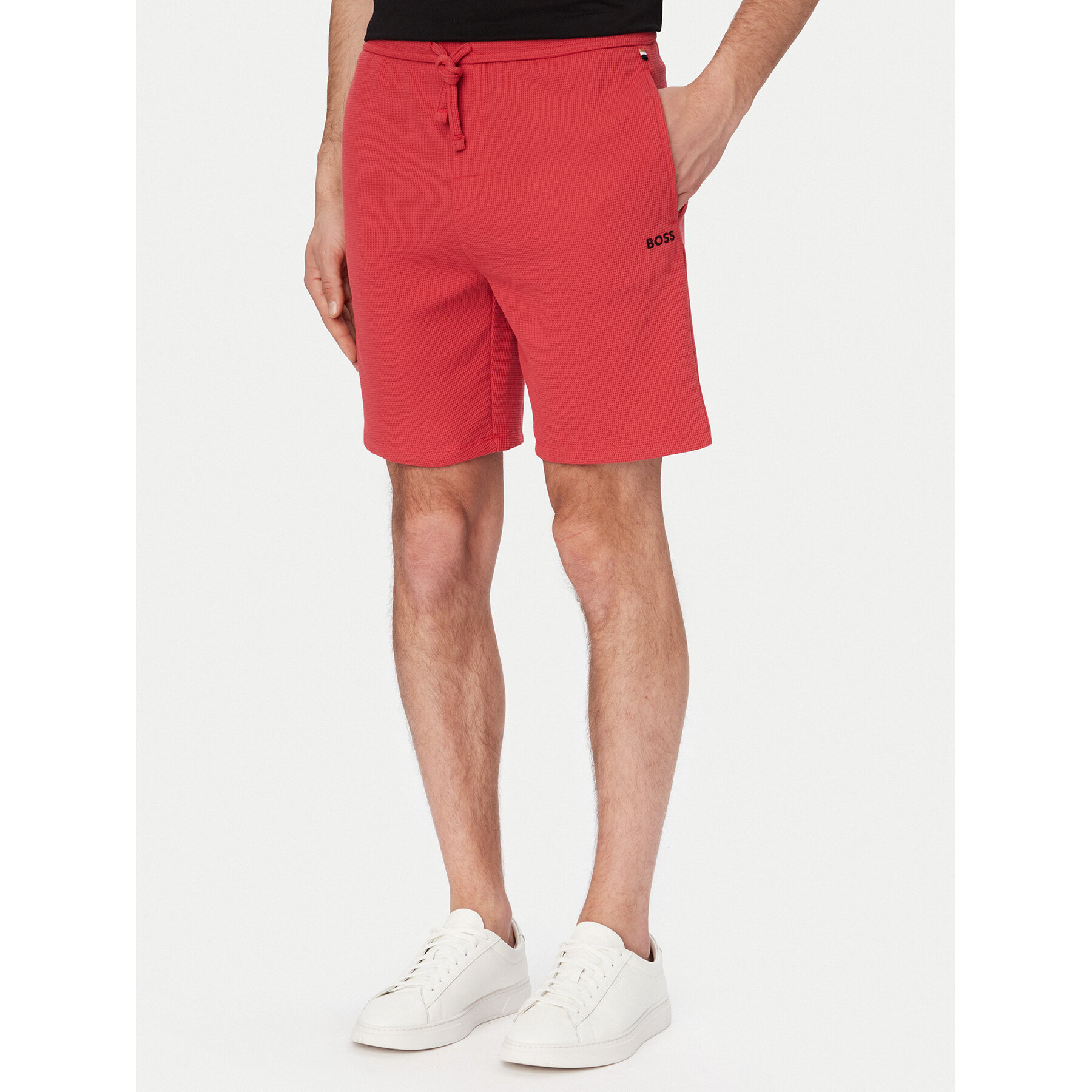 Boss Sportshorts Waffle 50535884 Rot Regular Fit