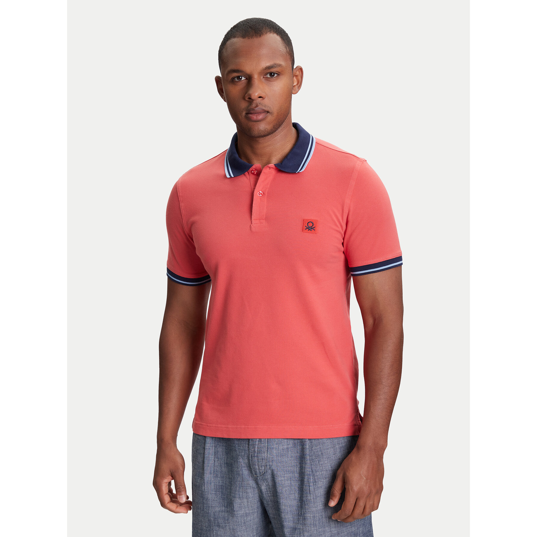 United Colors Of Benetton Polo 3F9HU302E Μπορντό Regular Fit