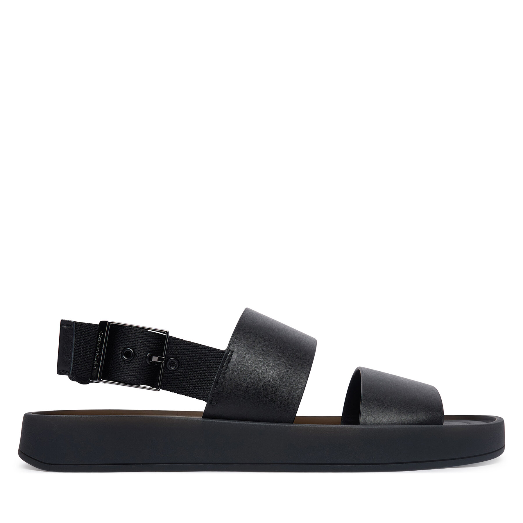 Sandale Calvin Klein Webbing Back Strap HM0HM02095 Negru
