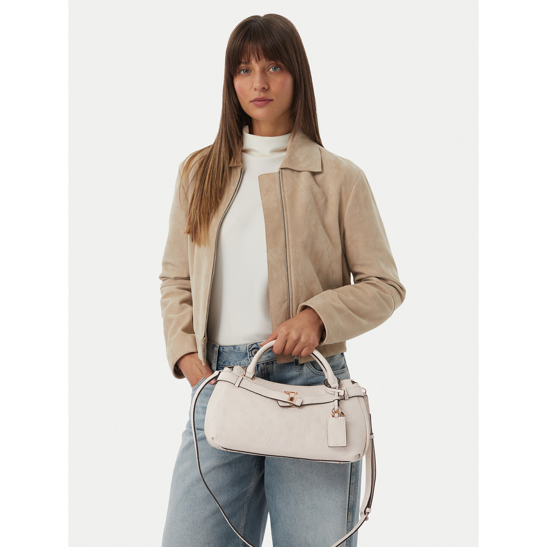 Geantă Guess Ella Logo HWPD97 46050 Crem