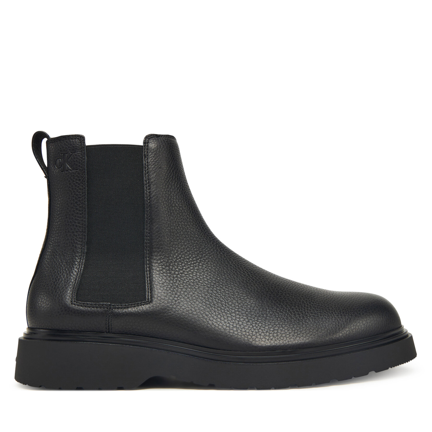 Bokacsizma Calvin Klein Combat Ess Chelsea Boot Lth YM0YM01374 Fekete