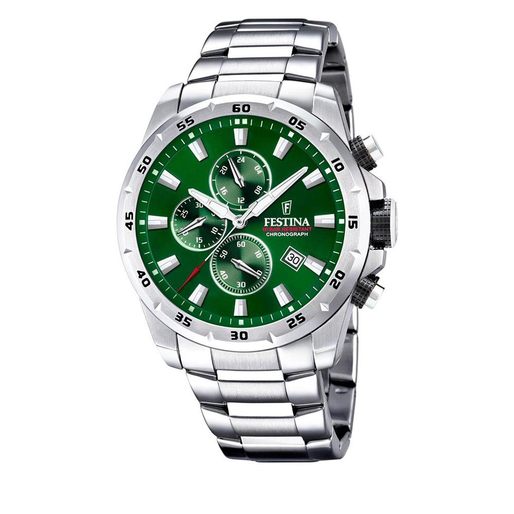 

Годинник Festina Chrono Sport 20463/3 Silver/Green, Срібний