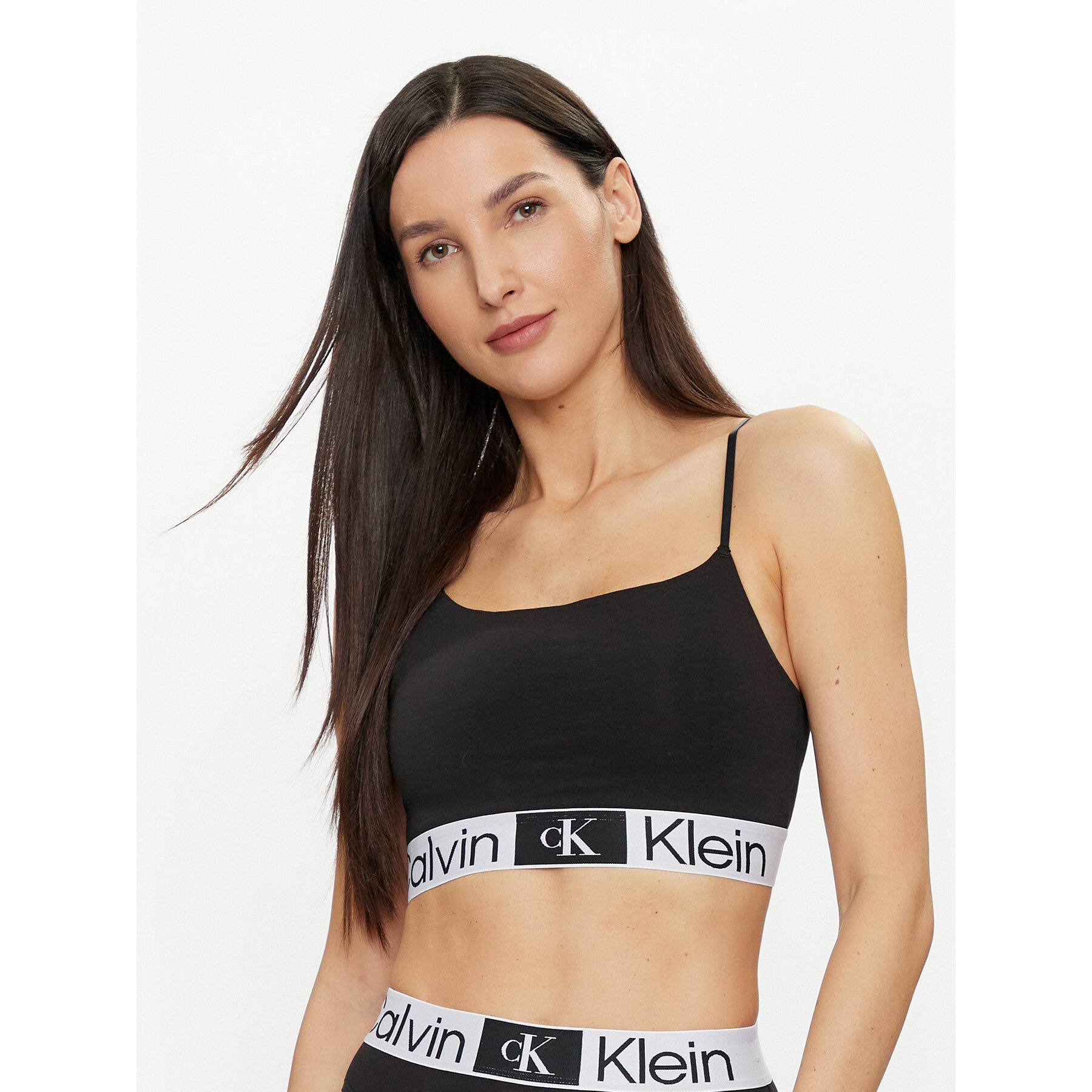 Calvin Klein Underwear Melltartó felső 000QF7587E Fekete