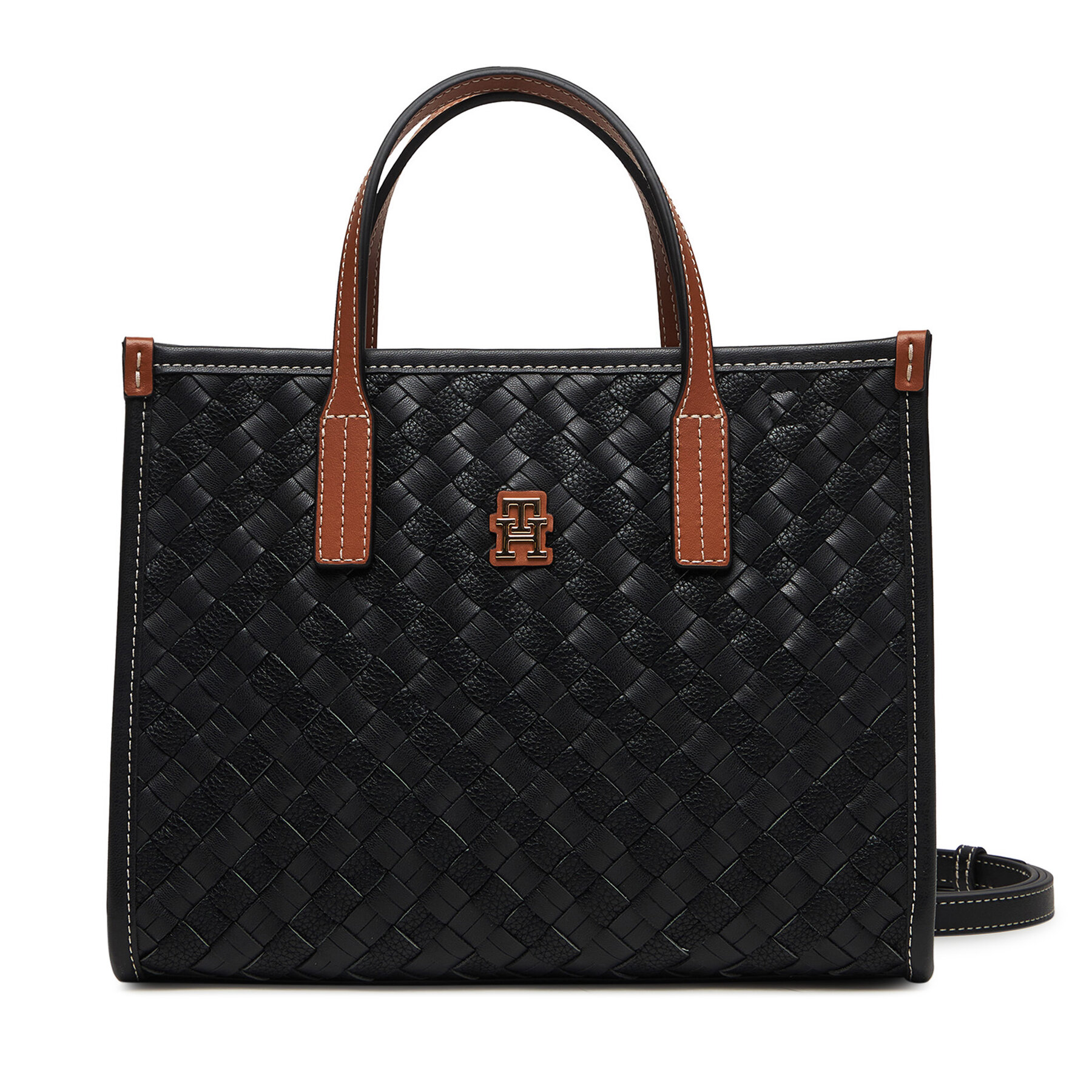 Geantă Tommy Hilfiger Th City Mini Tote AW0AW18393 Negru
