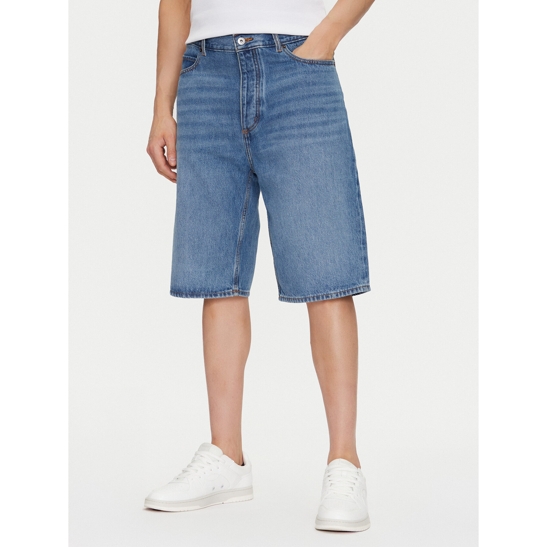 HUGO Jeansshorts Skate 50539816 Blau Straight Fit
