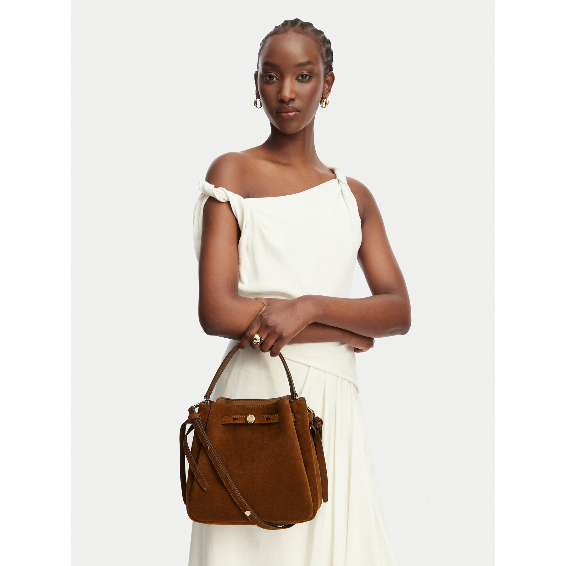 Ročna torba Tory Burch Romy 174221 Rjava