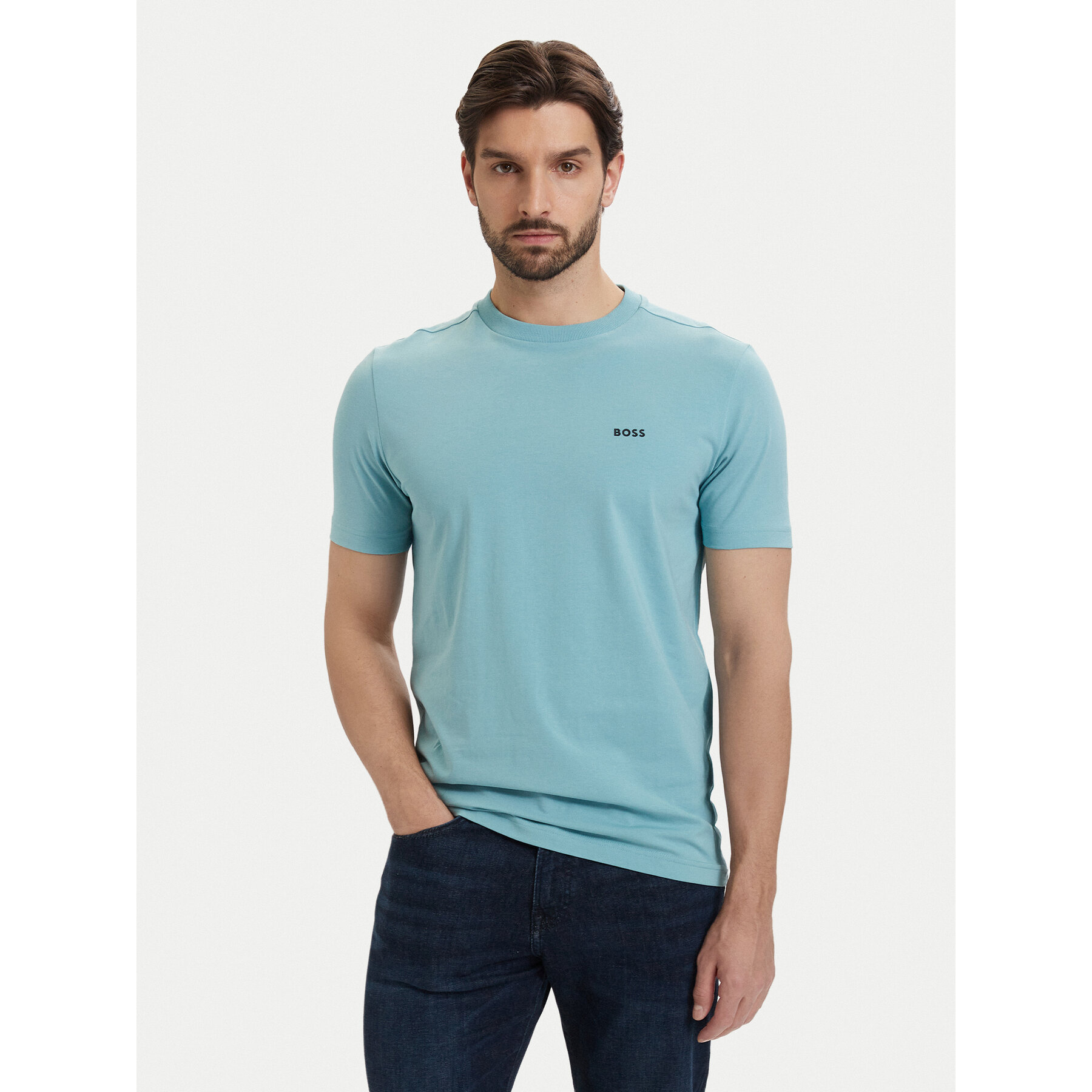BOSS T-Shirt Tee 50506373 Türkisfarben Regular Fit
