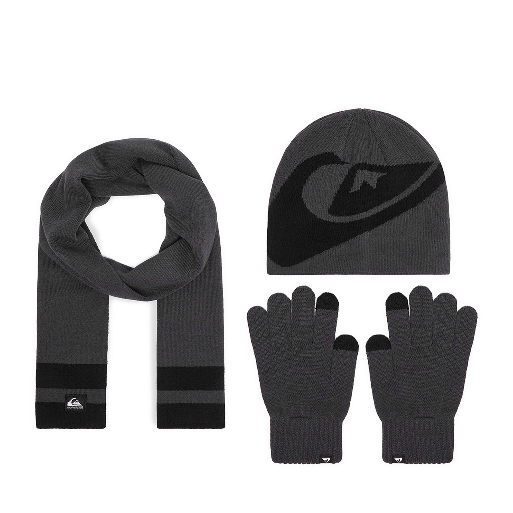 Sada čepice, šála a rukavice Quiksilver CWBEO-QS-SM346-001-AW26 Tmavě šedá
