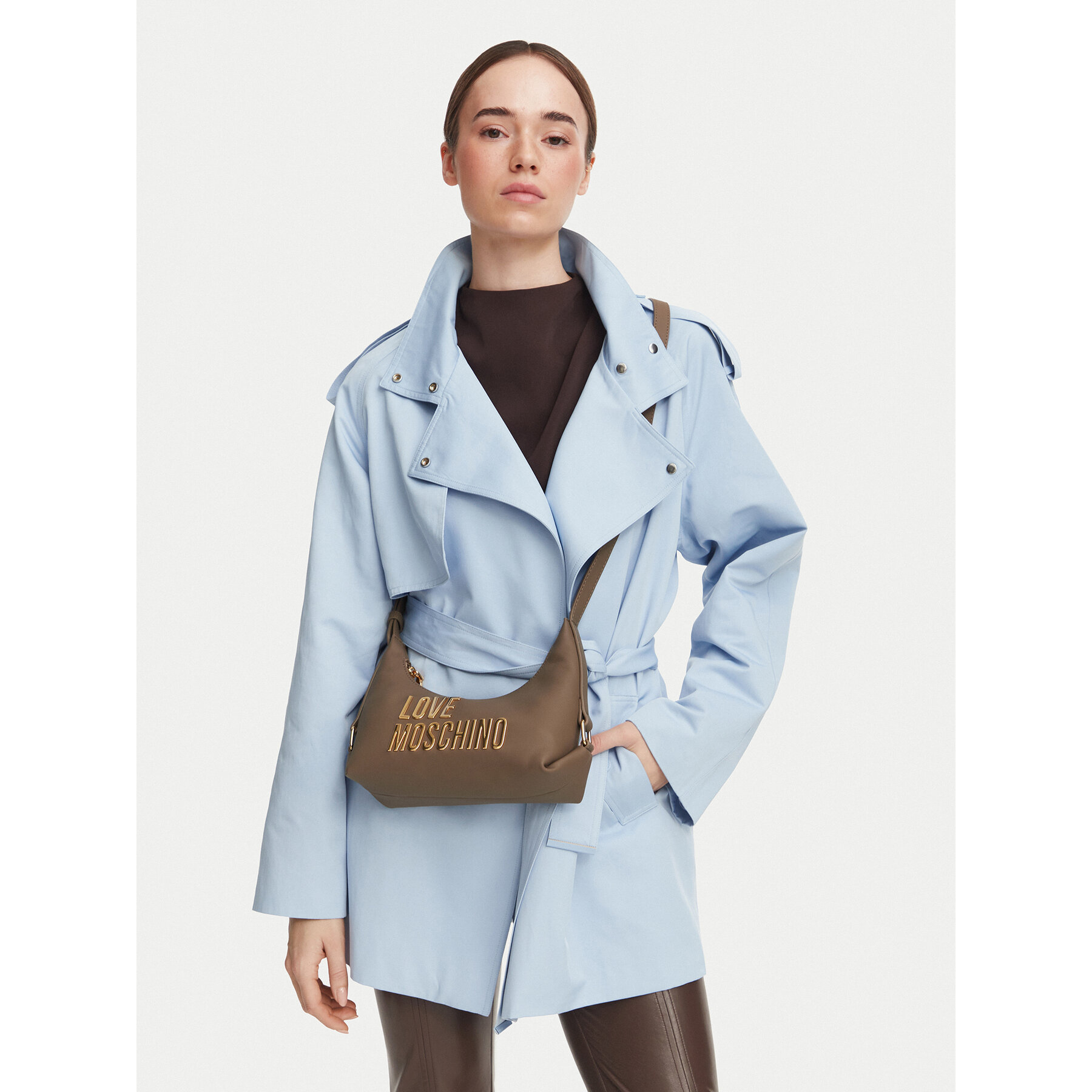 Kabelka LOVE MOSCHINO JC4253PP0PKD0203 Hnedá