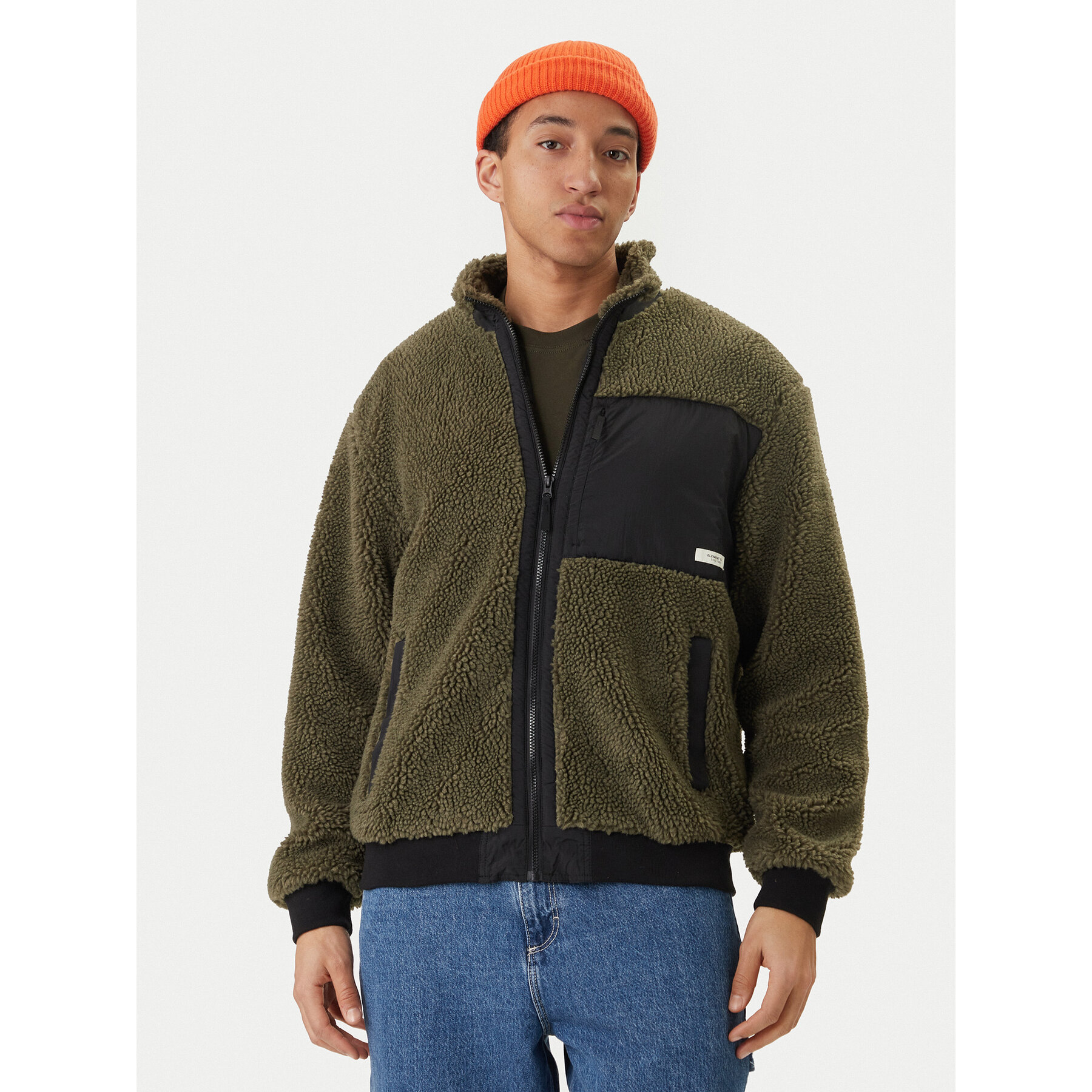 Element Fleecejacke Oak Sherpa ELYJK00224 Khakifarben Regular Fit