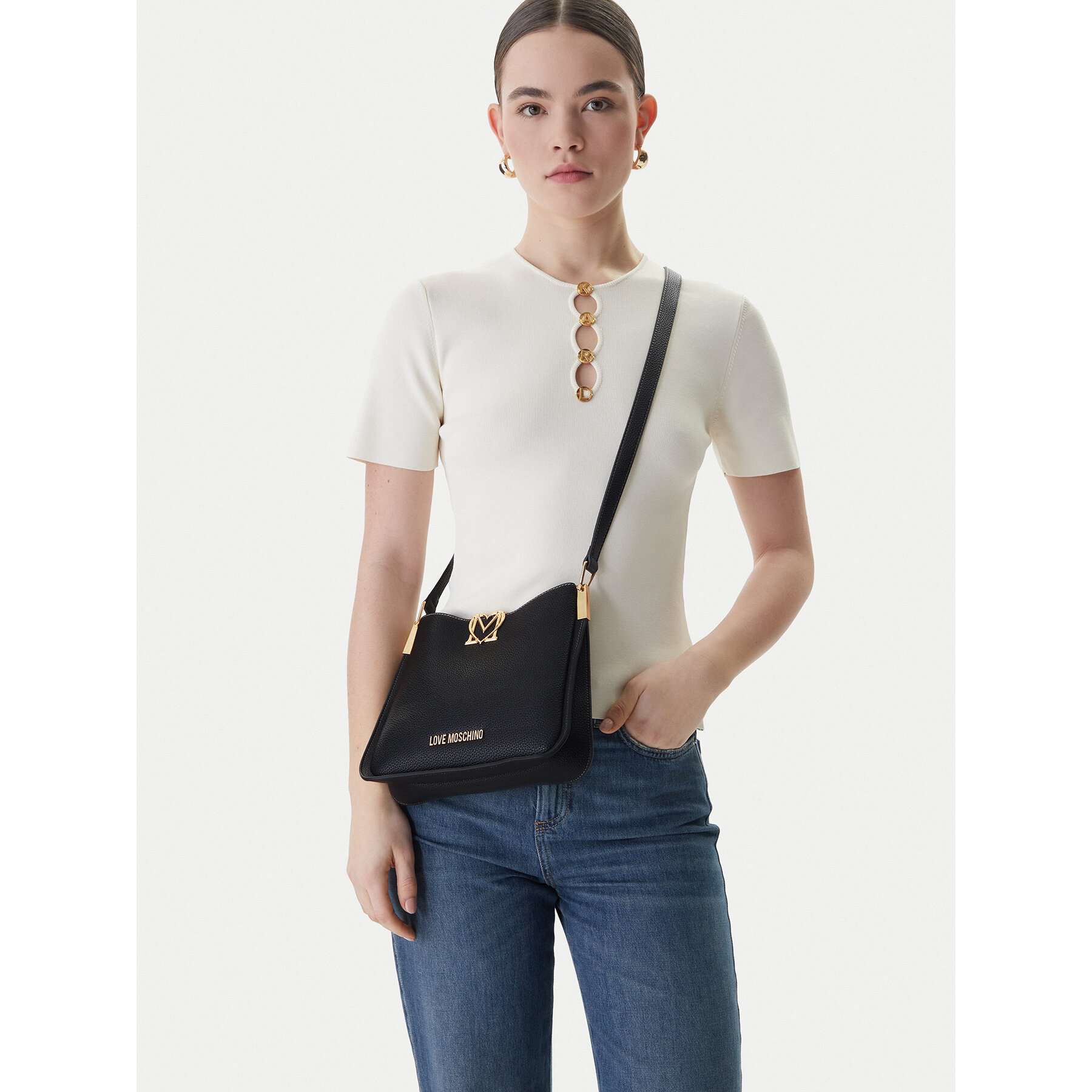 Geantă LOVE MOSCHINO JC4127PP1OLM0000 Negru