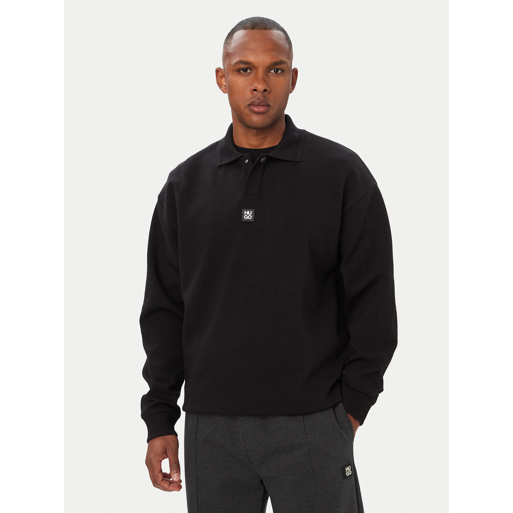 HUGO Sweatshirt Dabins 50563051 Schwarz Oversize