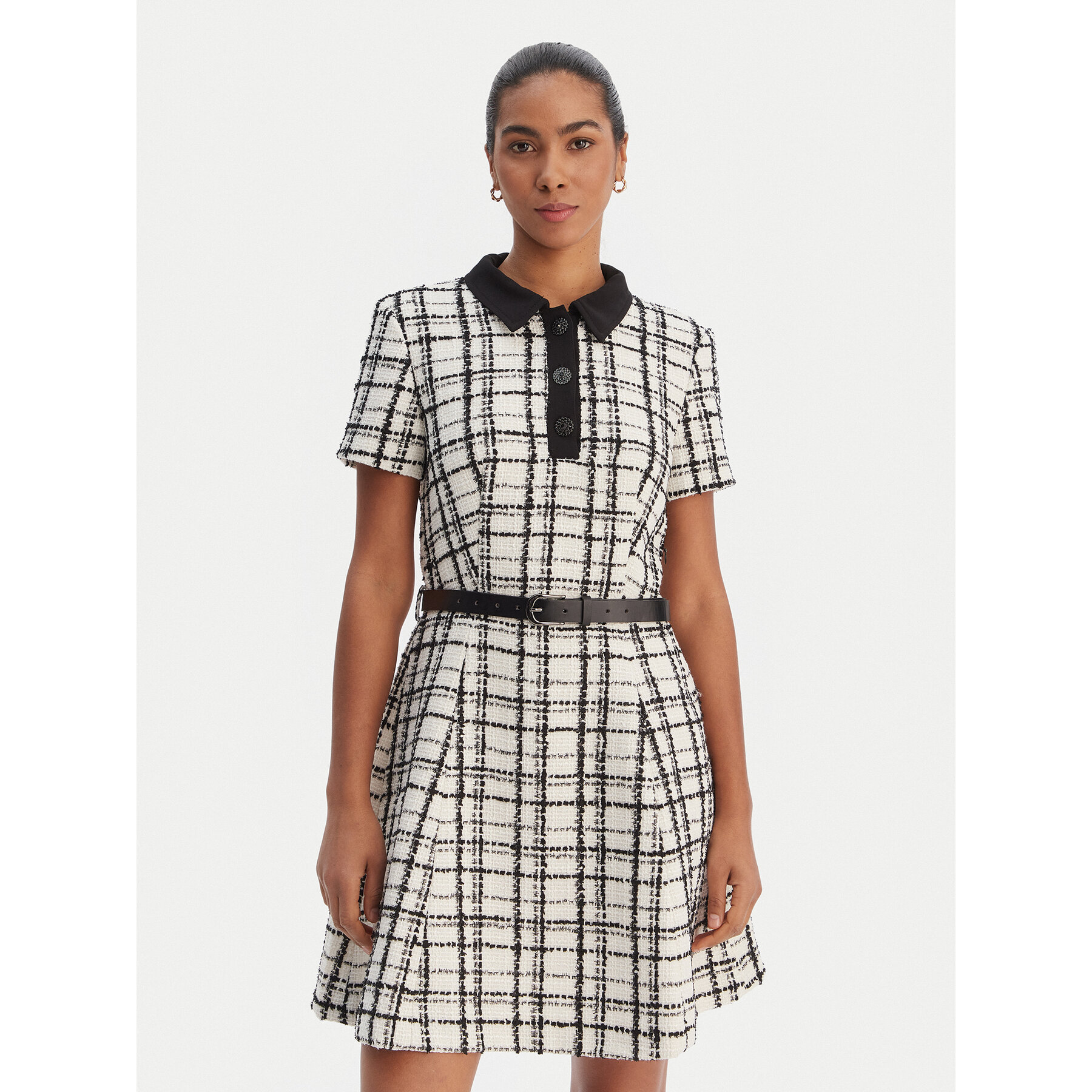 Morgan Strickkleid 261-RNOLIA Écru Slim Fit