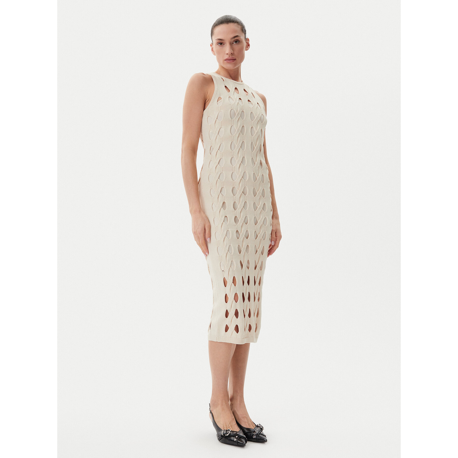PINKO Strickkleid Allan 105190 A2LW Beige Regular Fit
