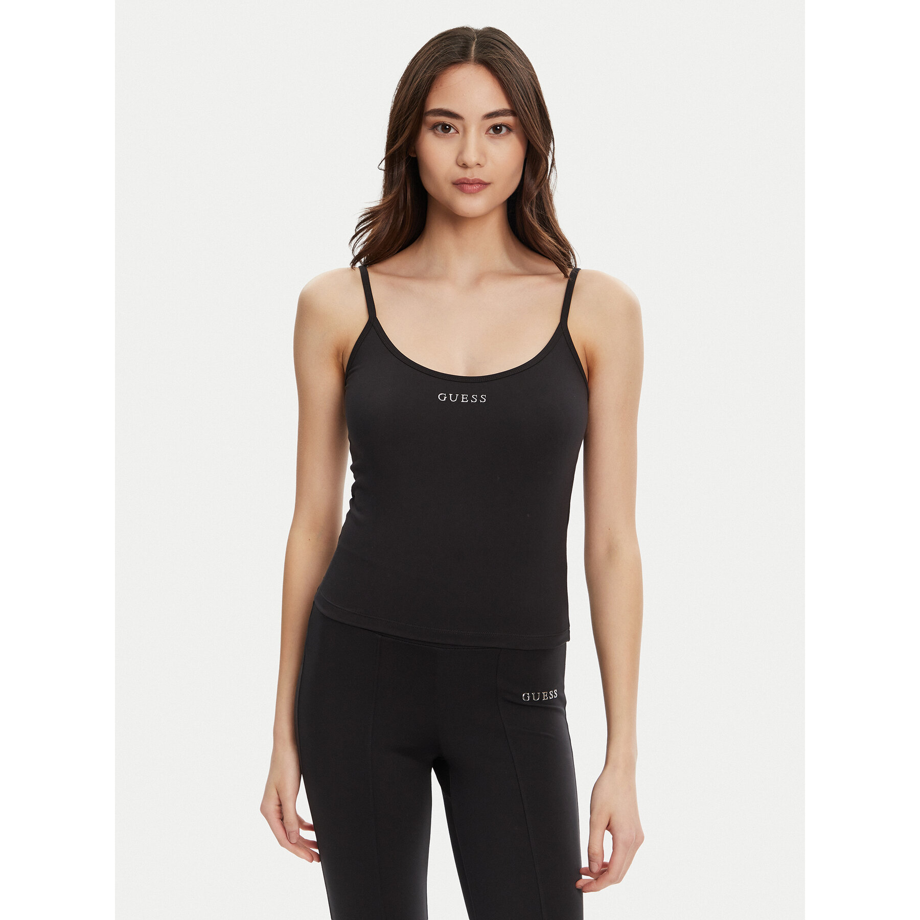 Guess Τοπ V5RP09 KCD02 Μαύρο Regular Fit