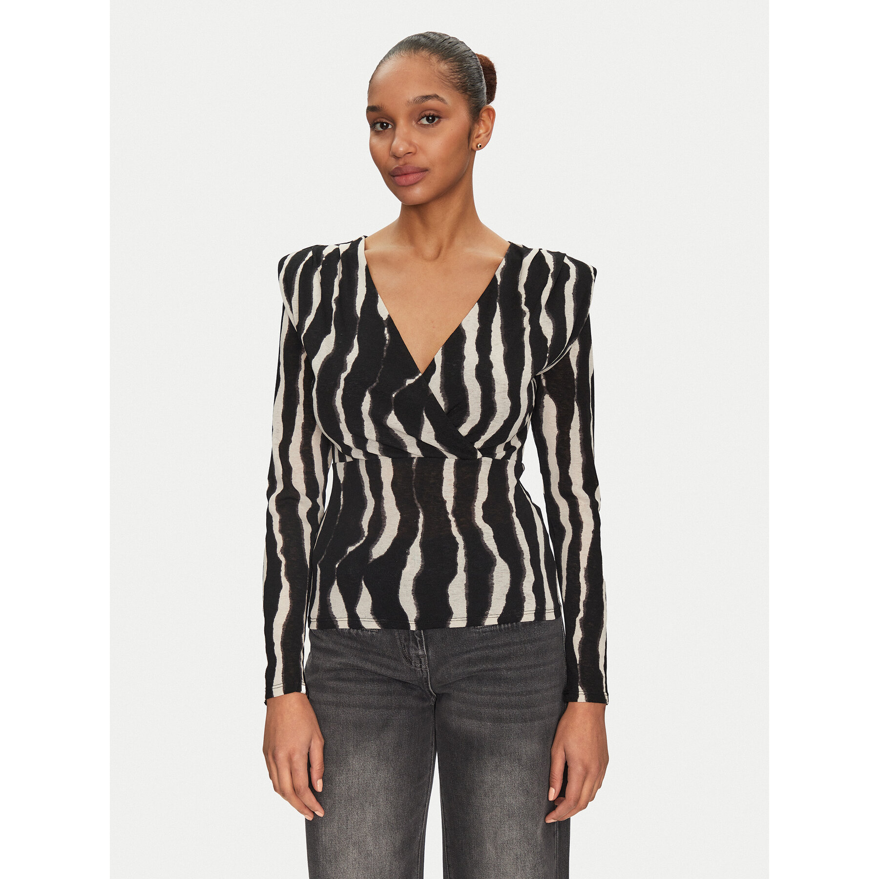 Morgan Bluse 251-TIBLO Schwarz Slim Fit