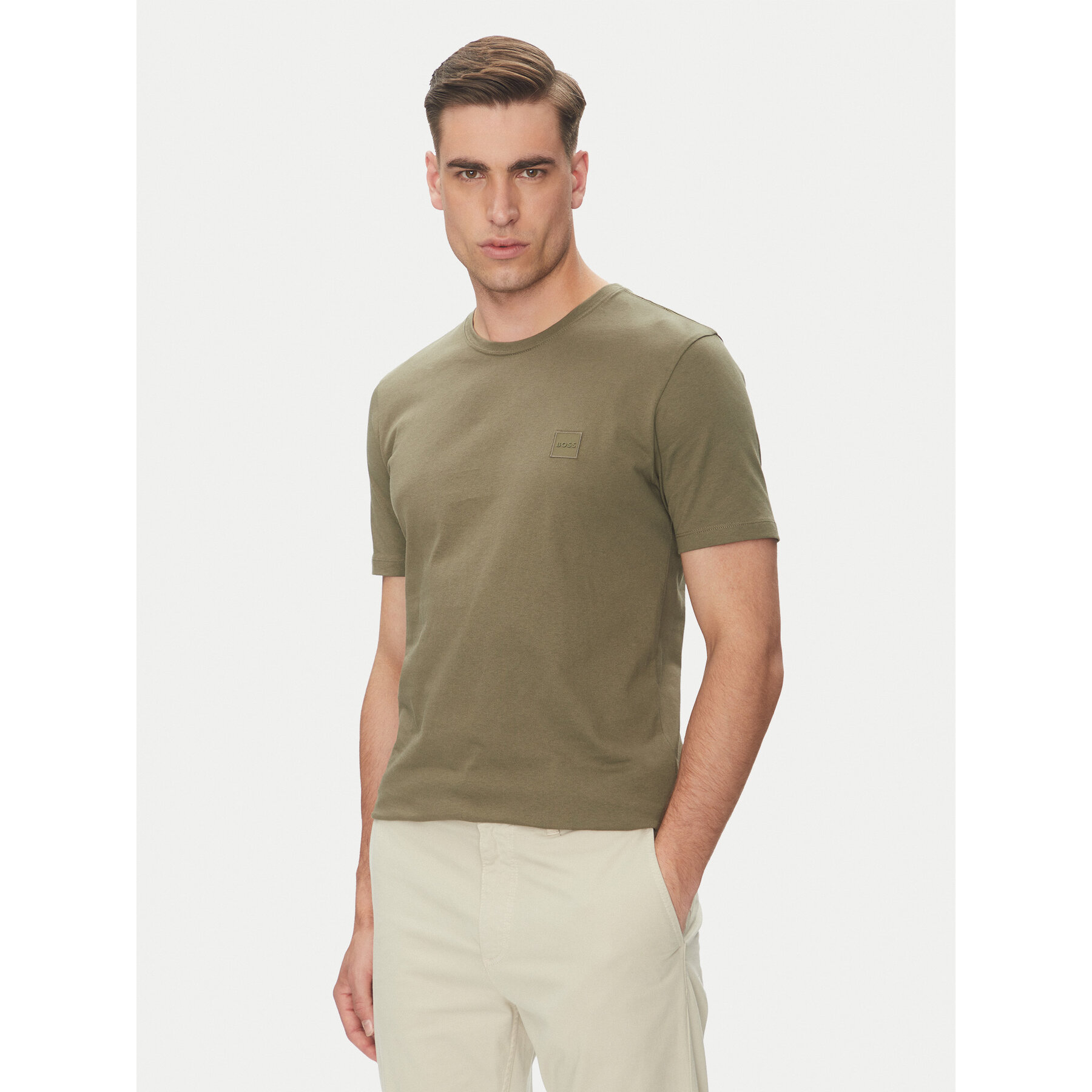 BOSS Póló Tales 50508584 Zöld Regular Fit