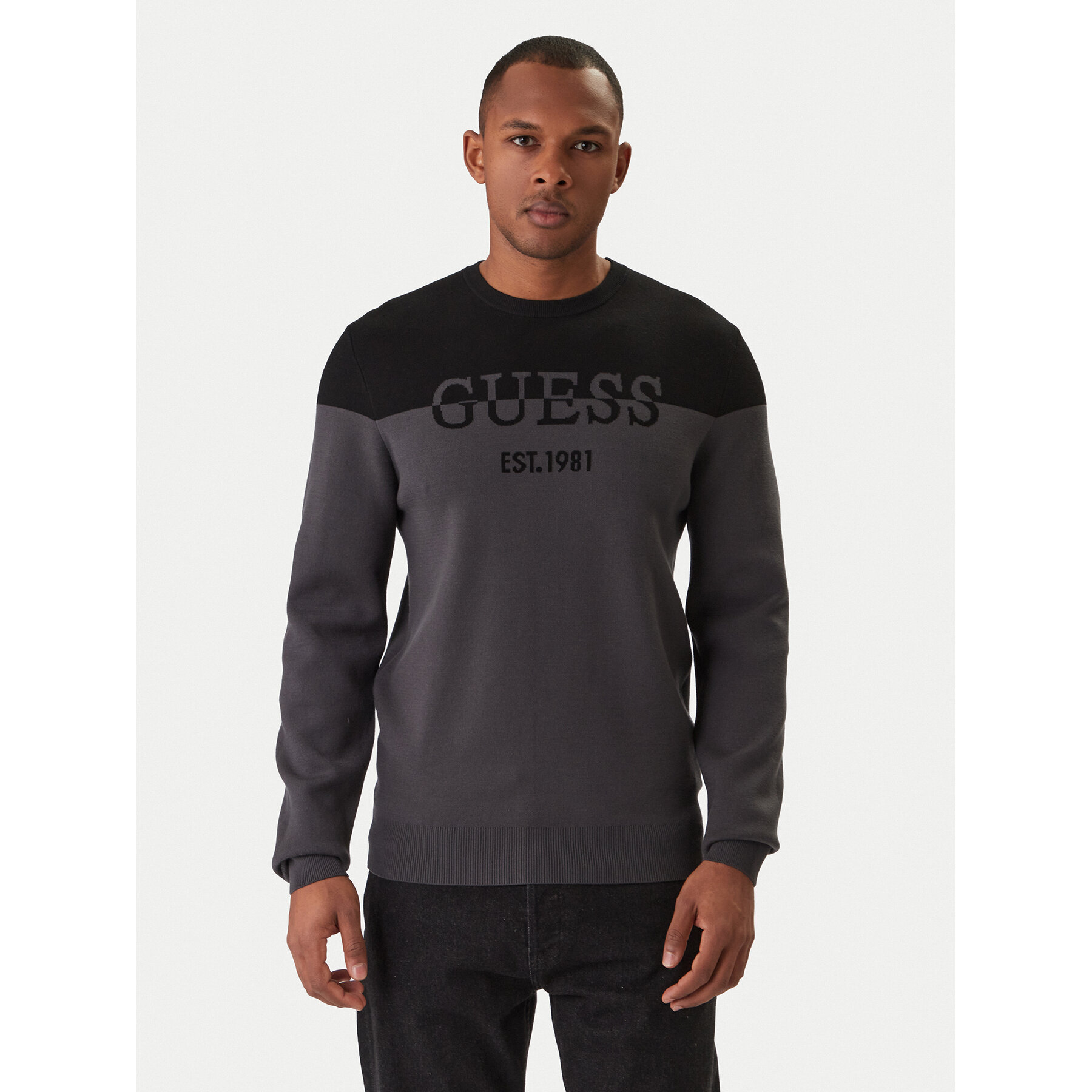 Guess Pullover M6RR20 Z4492 Grau Regular Fit