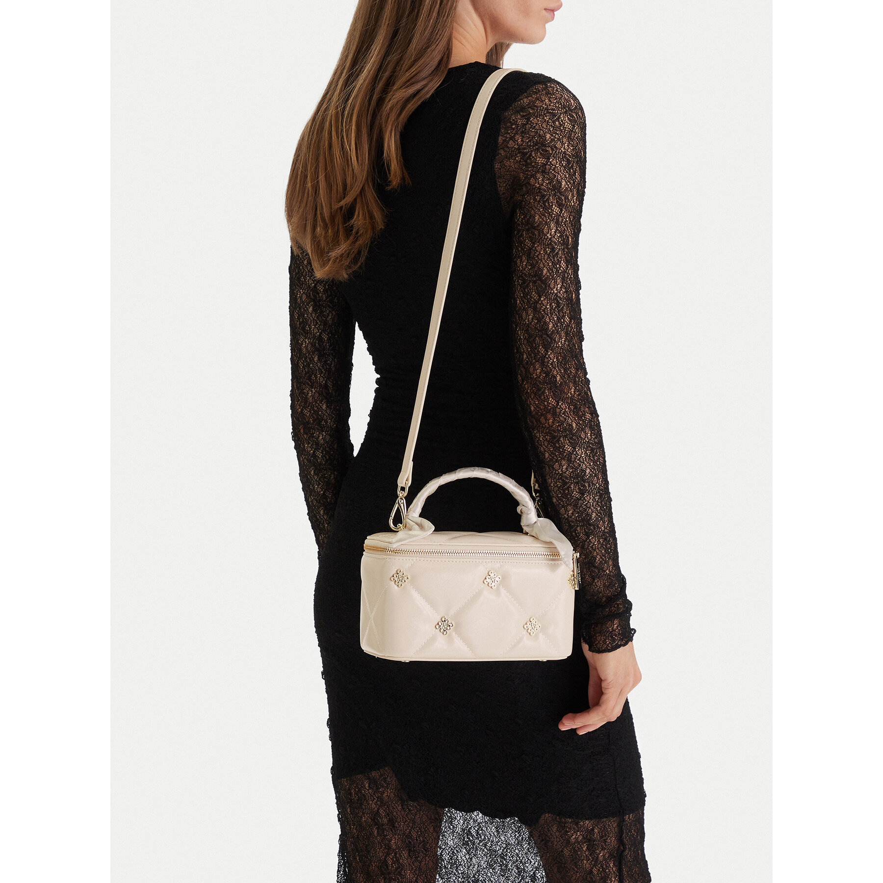 Geantă Nine West EO-Delancey Moon-KS2575-1 Écru