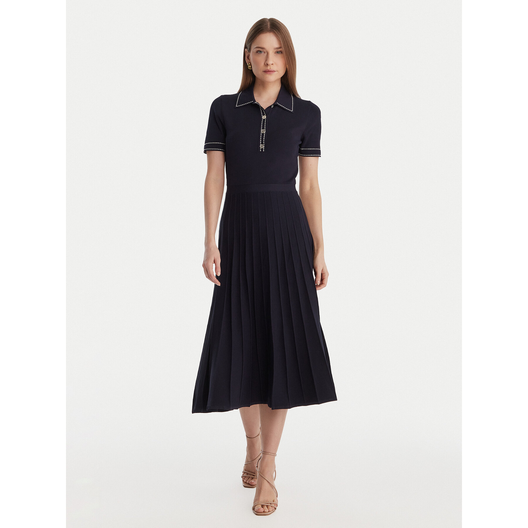 MICHAEL Michael Kors Strickkleid MR683C0BFD Dunkelblau Slim Fit