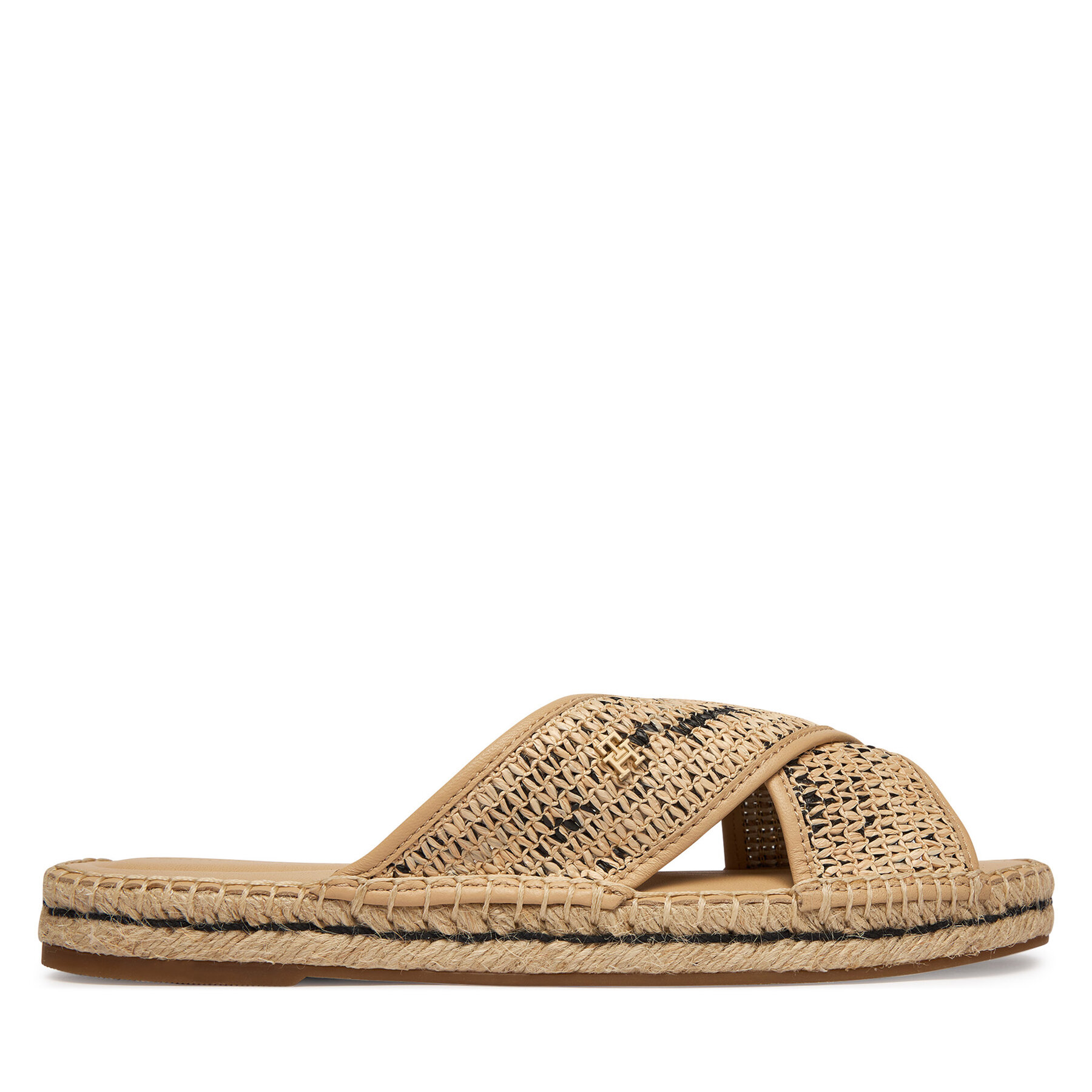 Natikači Tommy Hilfiger Raffia TH FW0FW09139 Bež