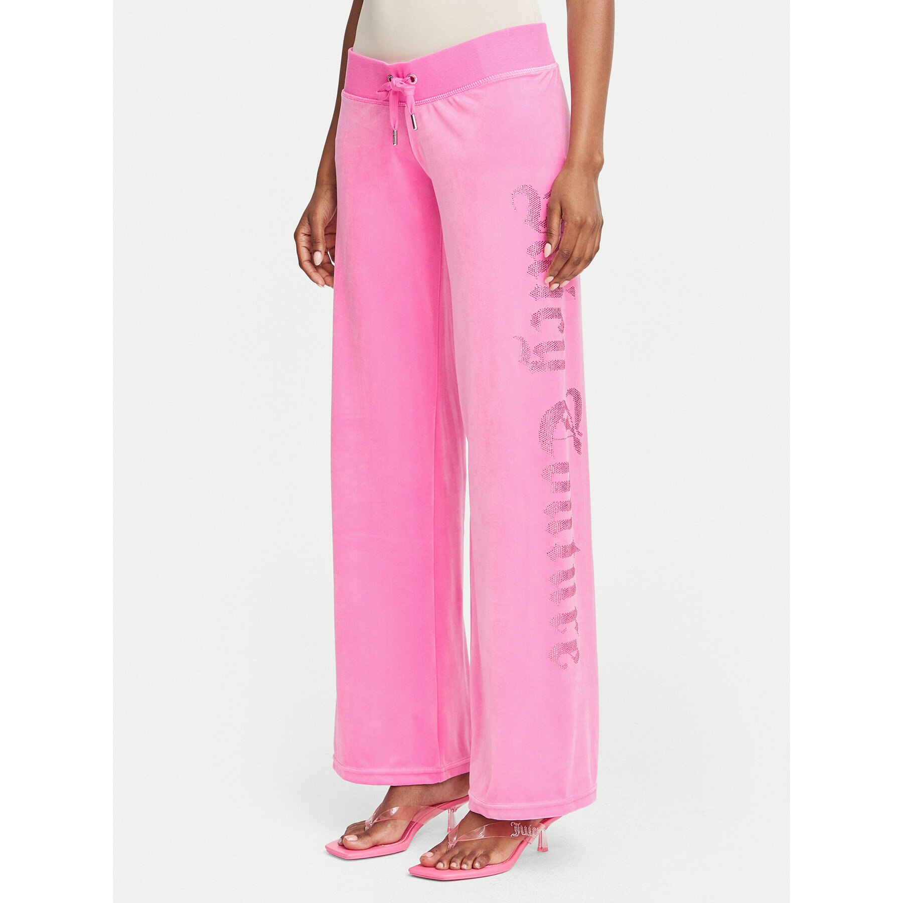 Juicy Couture Donji dio trenerke Old Gothic JCWBJ226334 Ružičasta Regular Fit