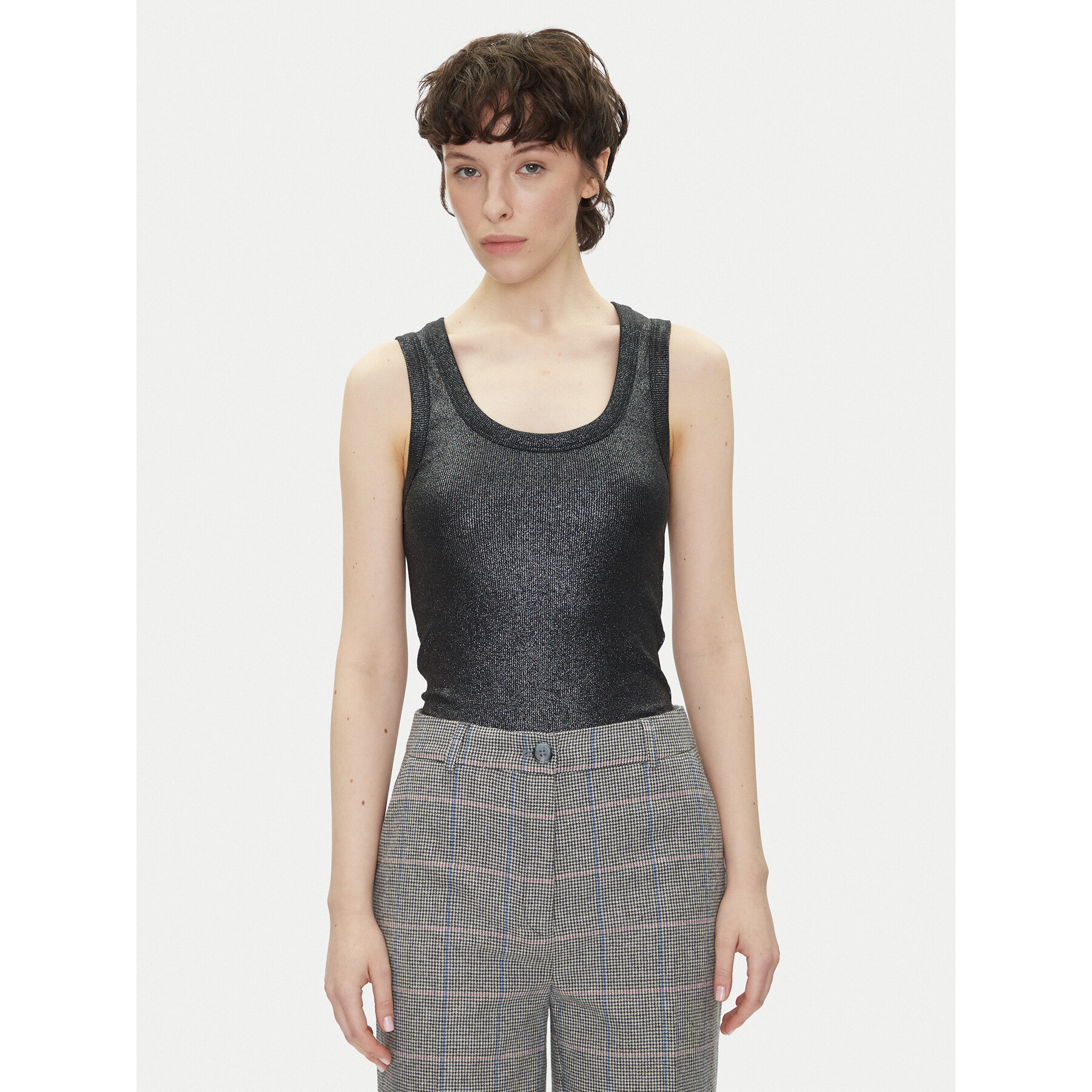 Pepe Jeans Felső Lacey PL505993 Fekete Slim Fit