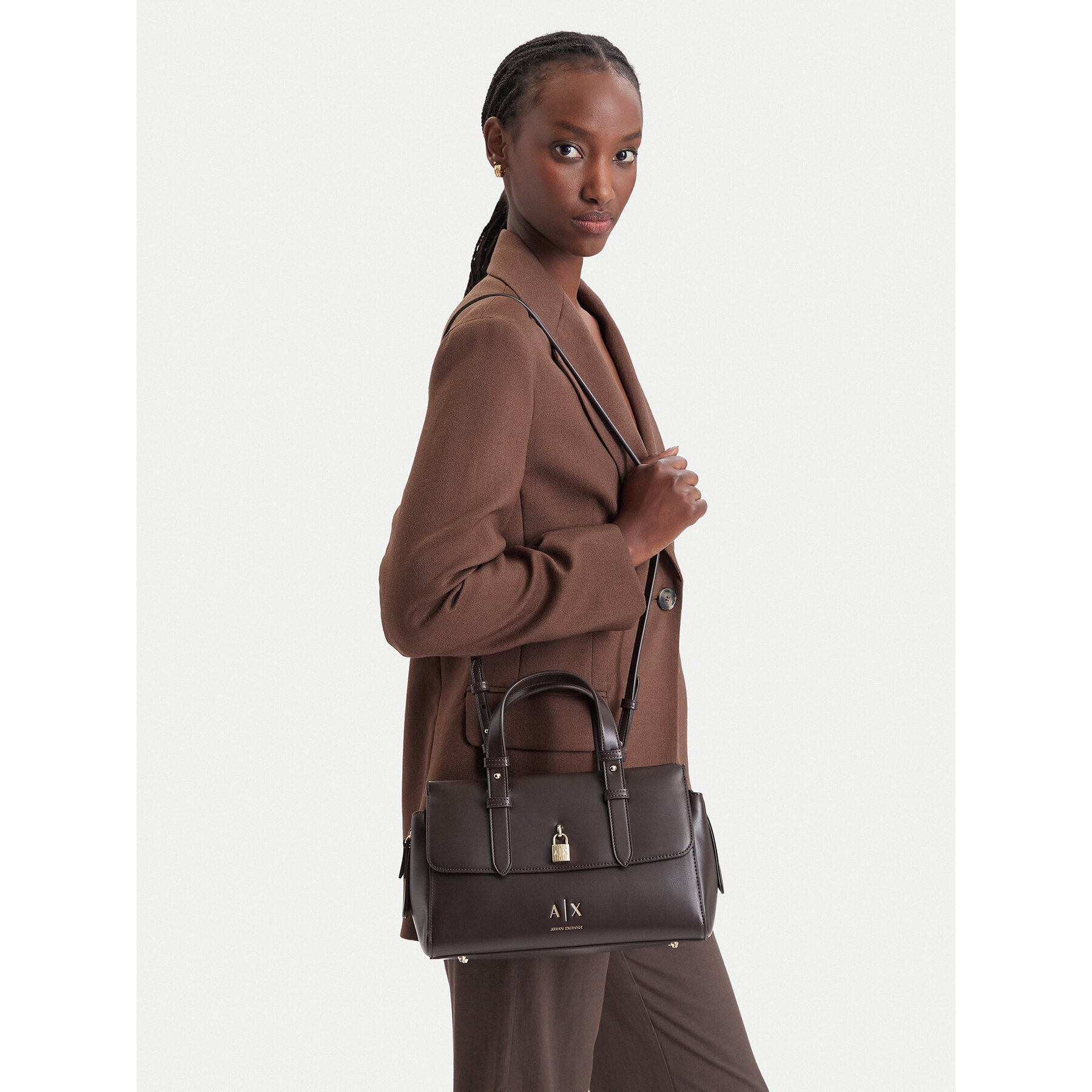 Geantă Armani Exchange XW003055 AF28605 U6032 Maro închis
