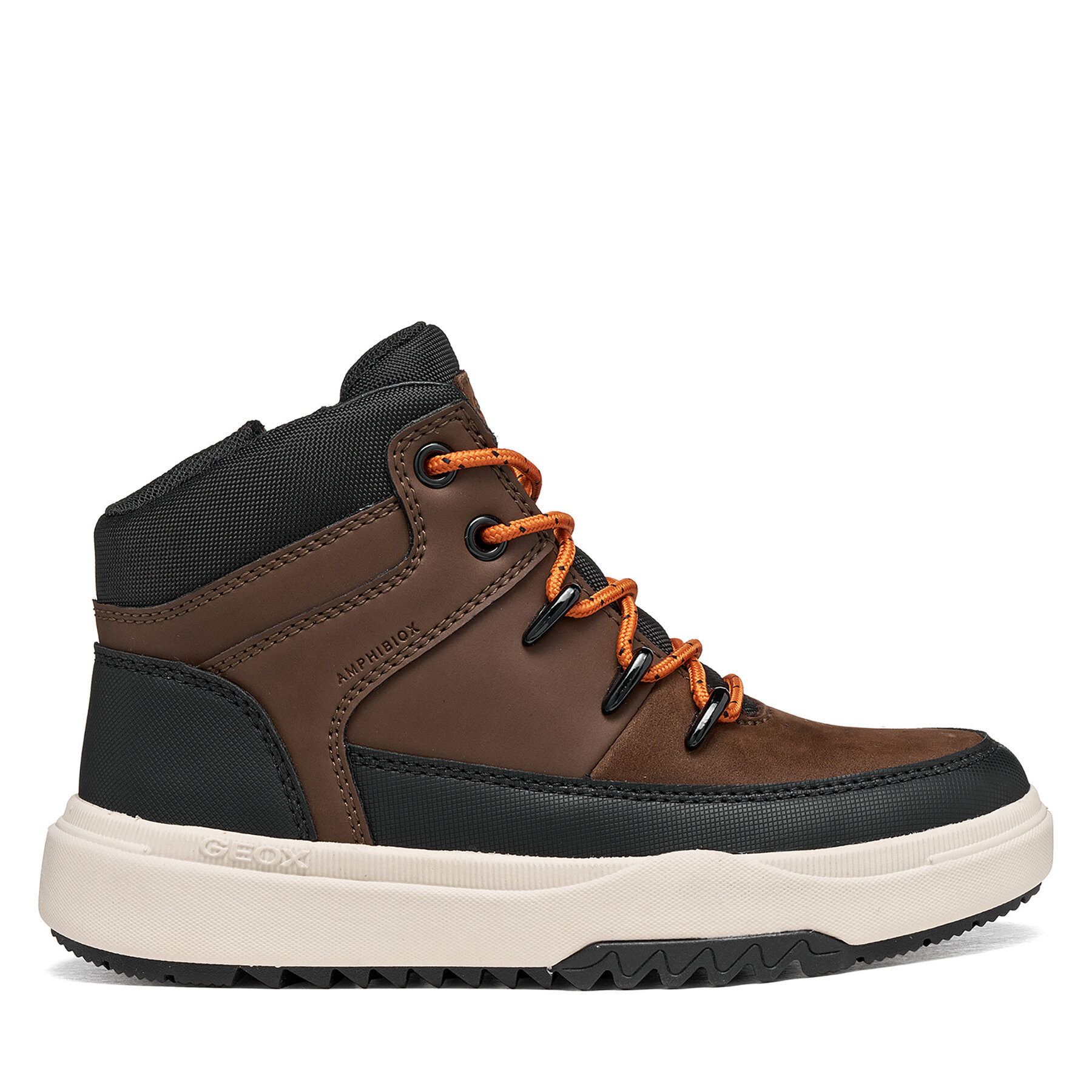 Šnurovacia obuv Geox J Bunshee Boy B Abx J56FMA 0ME32 C6006 S Tmavo hnedá