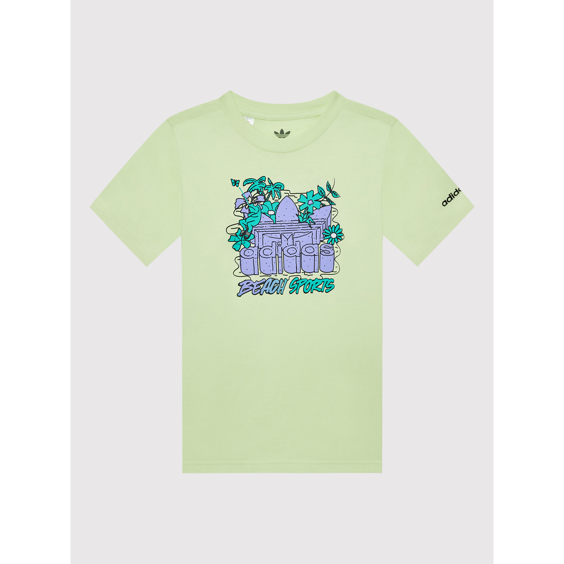 adidas Póló Graphic Stoked Beach HF7434 Sárga Regular Fit