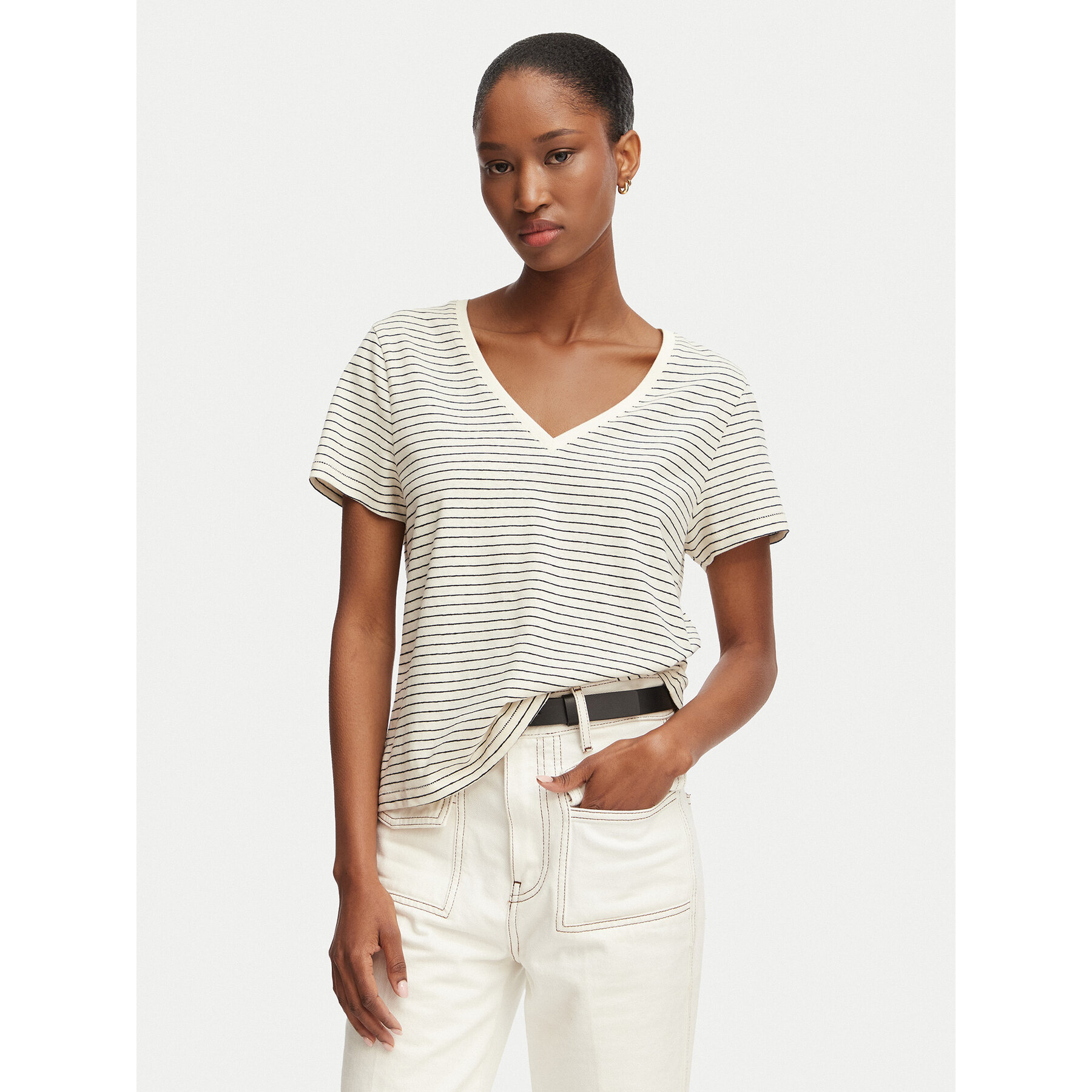 Tommy Hilfiger T-Shirt WW0WW48704 Weiß Regular Fit