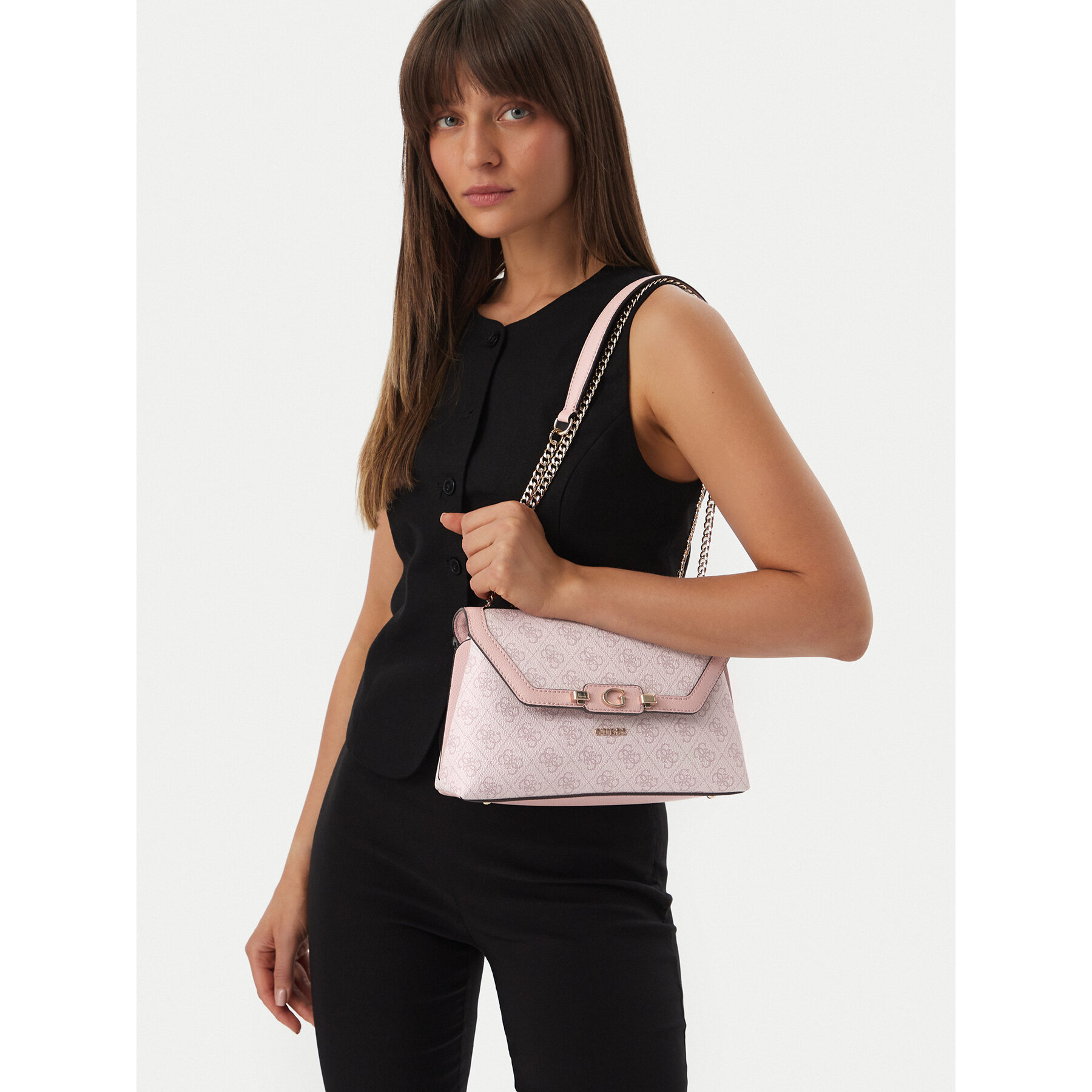 Ročna torba Guess Lindsey HWSG97 49210 Svetlo rožnata