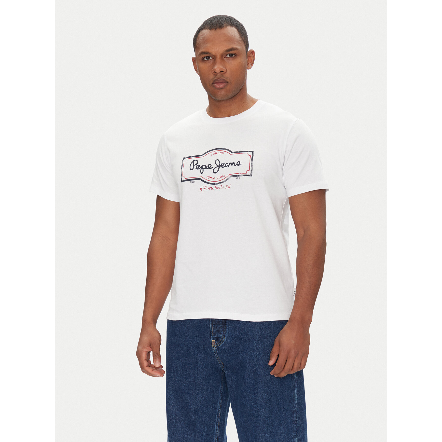 Pepe Jeans Póló Daxton PM509786 Fehér Regular Fit