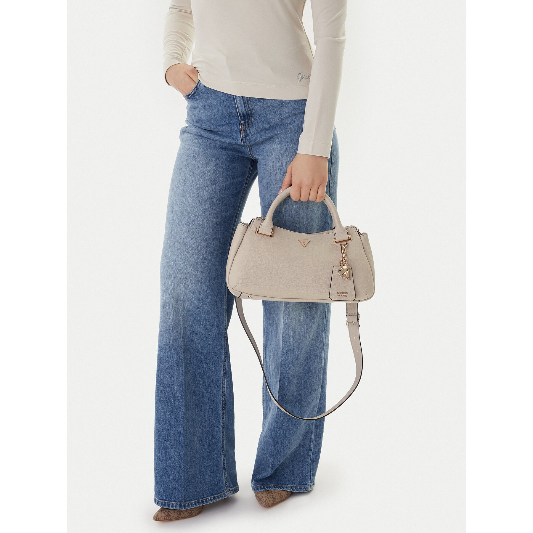 Дамска чанта Guess Evie HWBG96 64060 Бежов